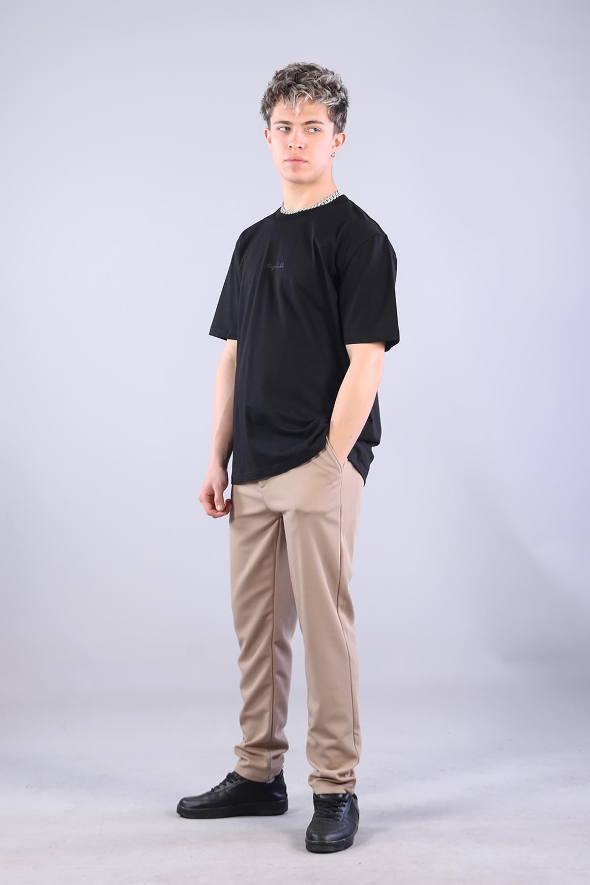T-shirtmckanzie2271 Baskı 4 O yaka 24*1 Süprem Oversize T-shirtkadınerkek