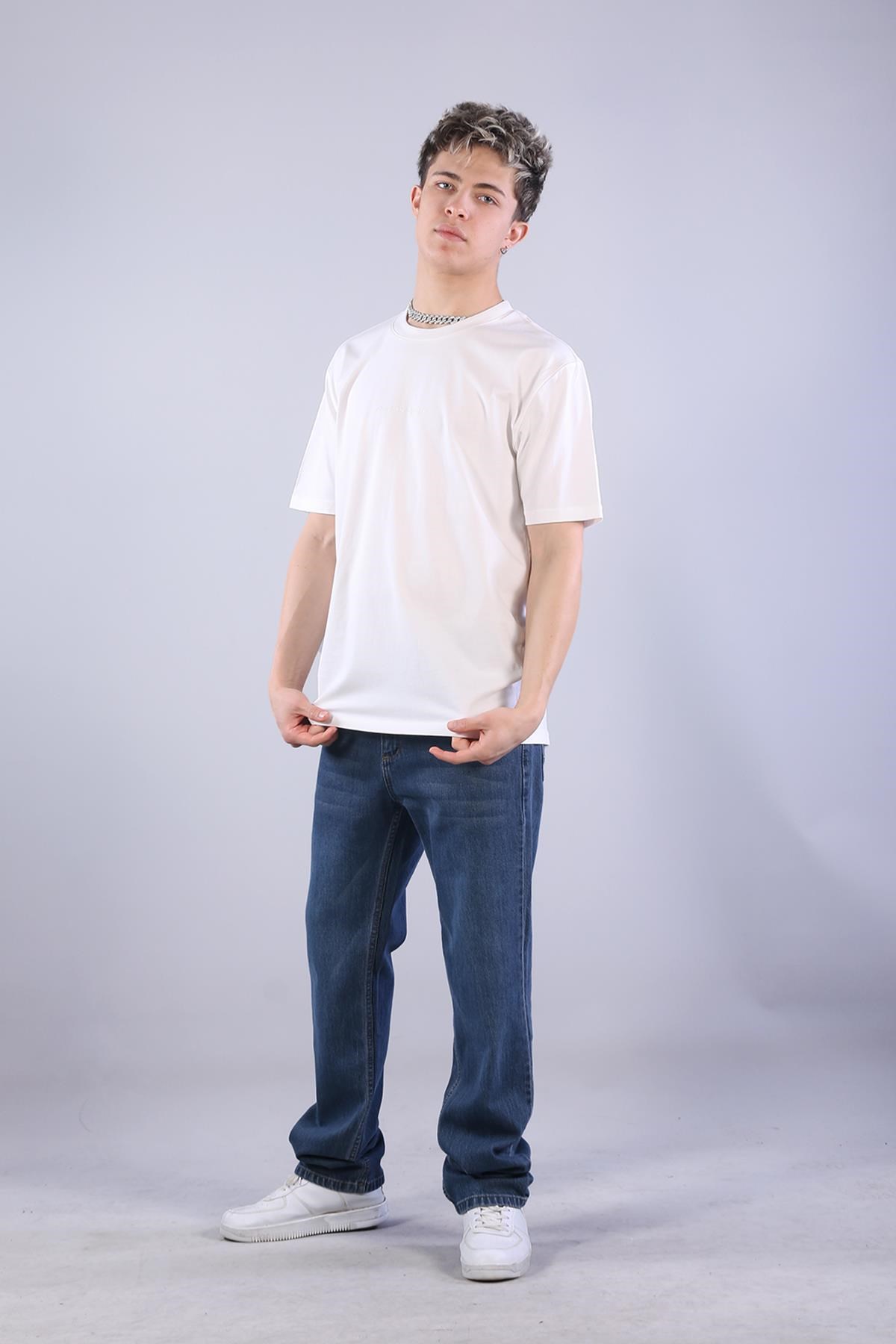 T-shirtmckanzie2271 Baskı 5 O yaka 24*1 Süprem Oversize T-shirtkadınerkek