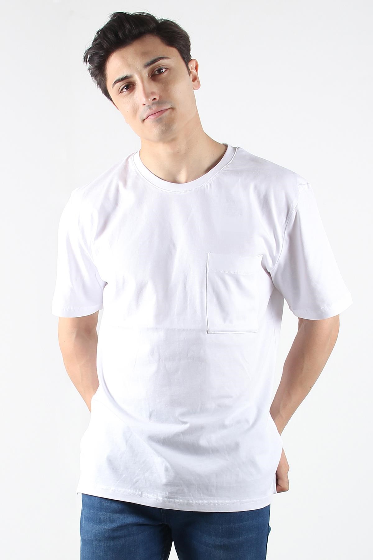 T-shirtmckanzie2271 O yaka Cepli 24*1 Süprem Oversize T-shirtkadınerkek