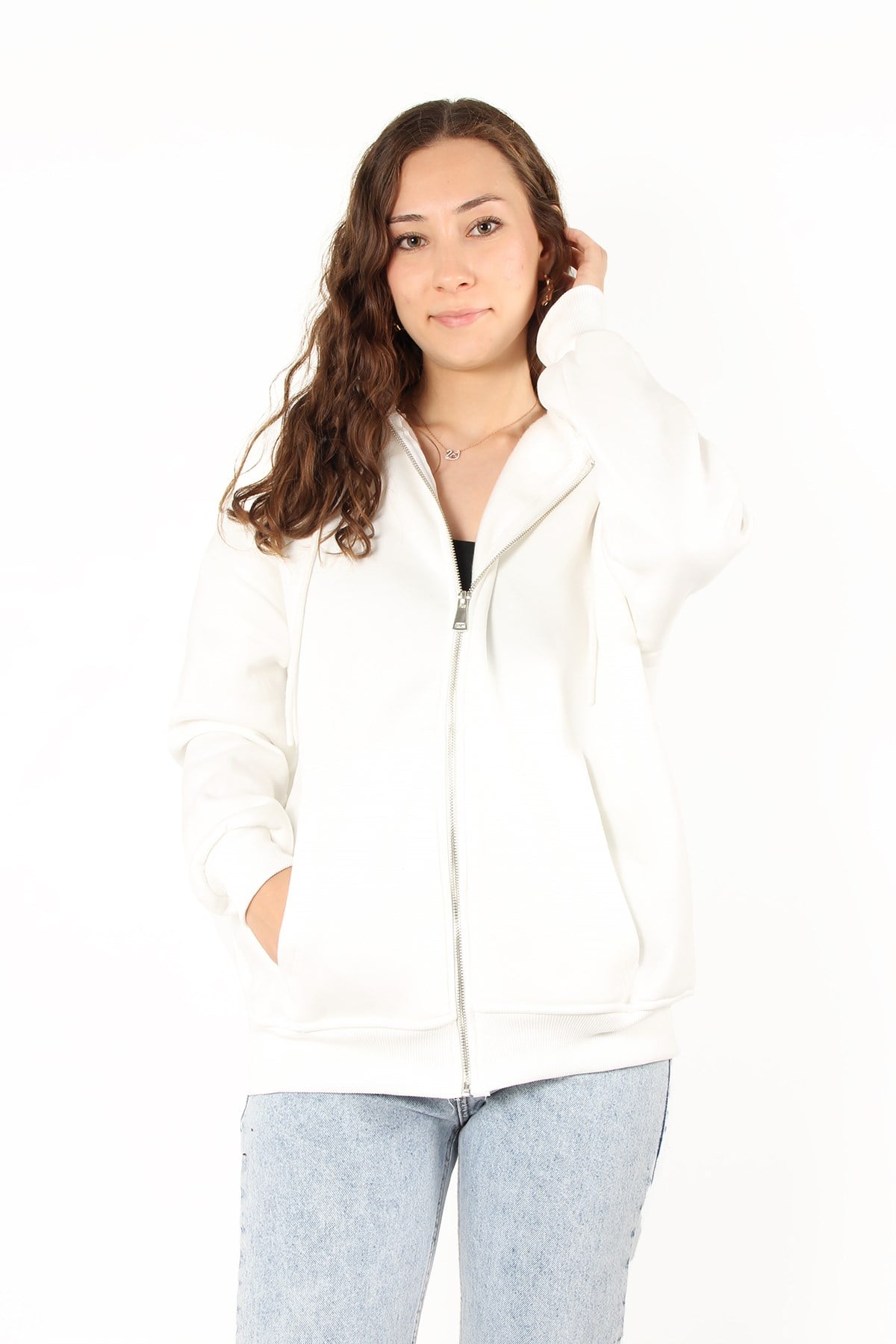Sweatmckanzie2501 Fermuarlı Kapşonlu Sweatkadınerkek