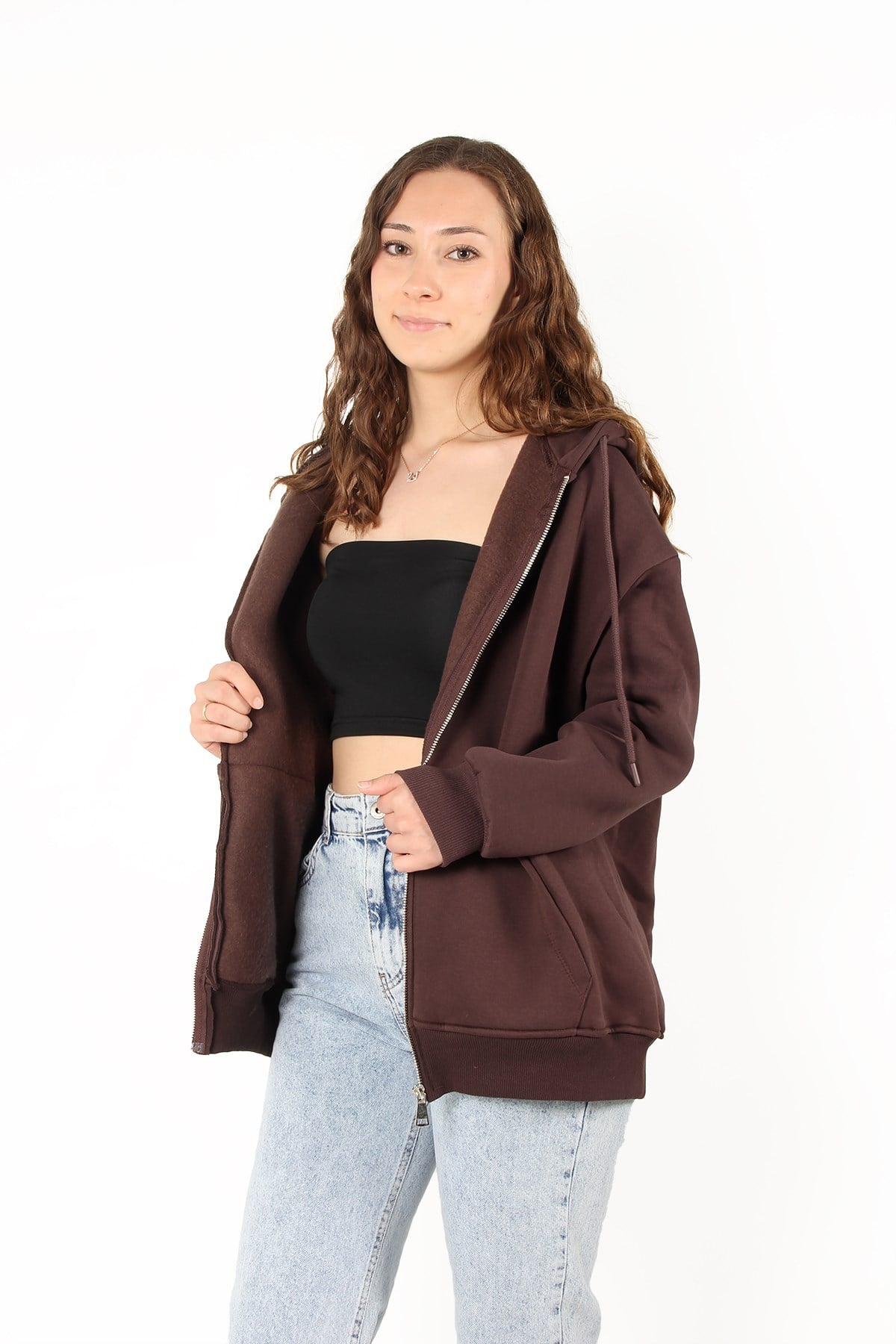 Sweatmckanzie2501 Fermuarlı Kapşonlu Sweatkadınerkek