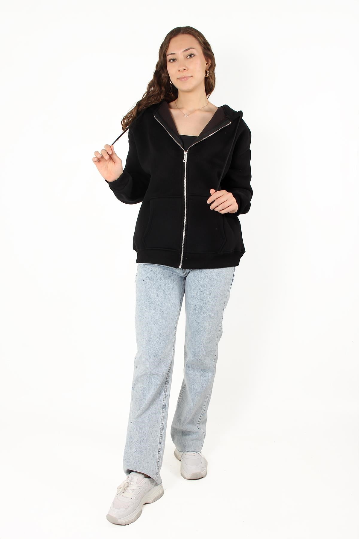 Sweatmckanzie2501 Fermuarlı Kapşonlu Sweatkadınerkek