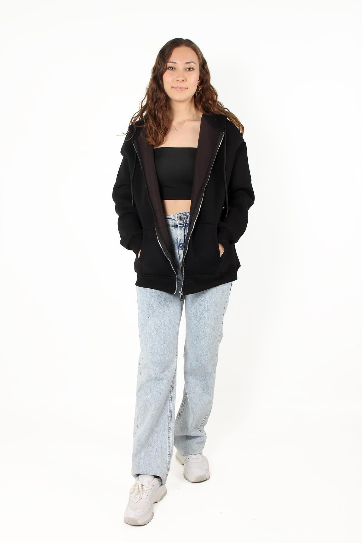 Sweatmckanzie2501 Fermuarlı Kapşonlu Sweatkadınerkek
