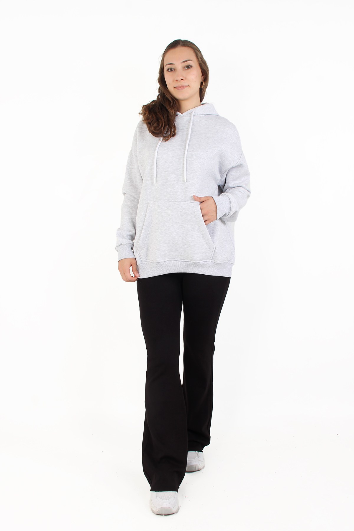 Sweatmckanzie2502 Kapşonlu Cepli Üç İplik Şardonlu Sweatkadınerkek