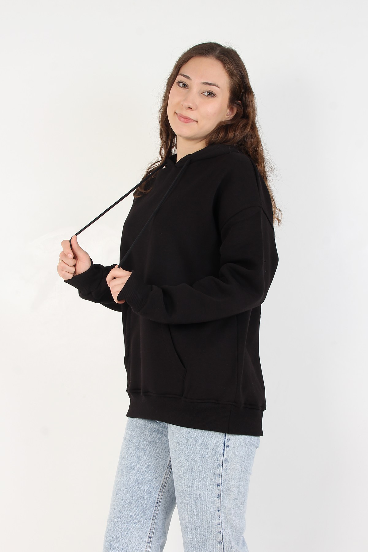 Sweatmckanzie2502 Kapşonlu Cepli Üç İplik Şardonlu Sweatkadınerkek