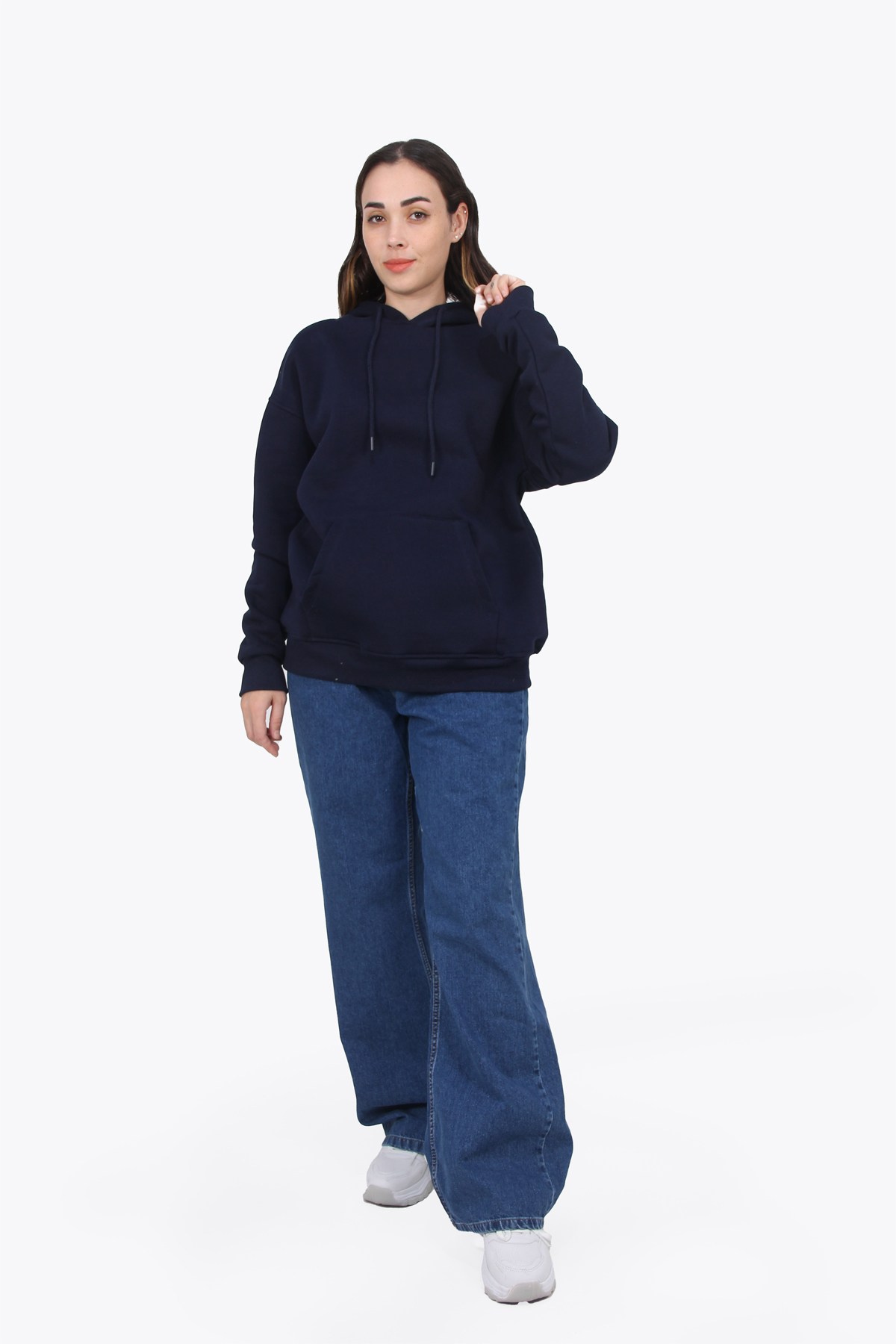 Sweatmckanzie2502 Kapşonlu Cepli Üç İplik Şardonlu Sweatkadınerkek