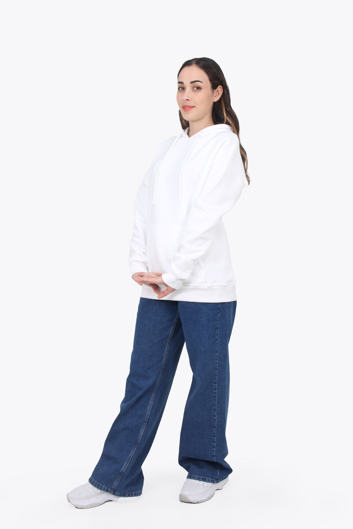 Sweatmckanzie2502 Kapşonlu Cepli Üç İplik Şardonlu Sweatkadınerkek