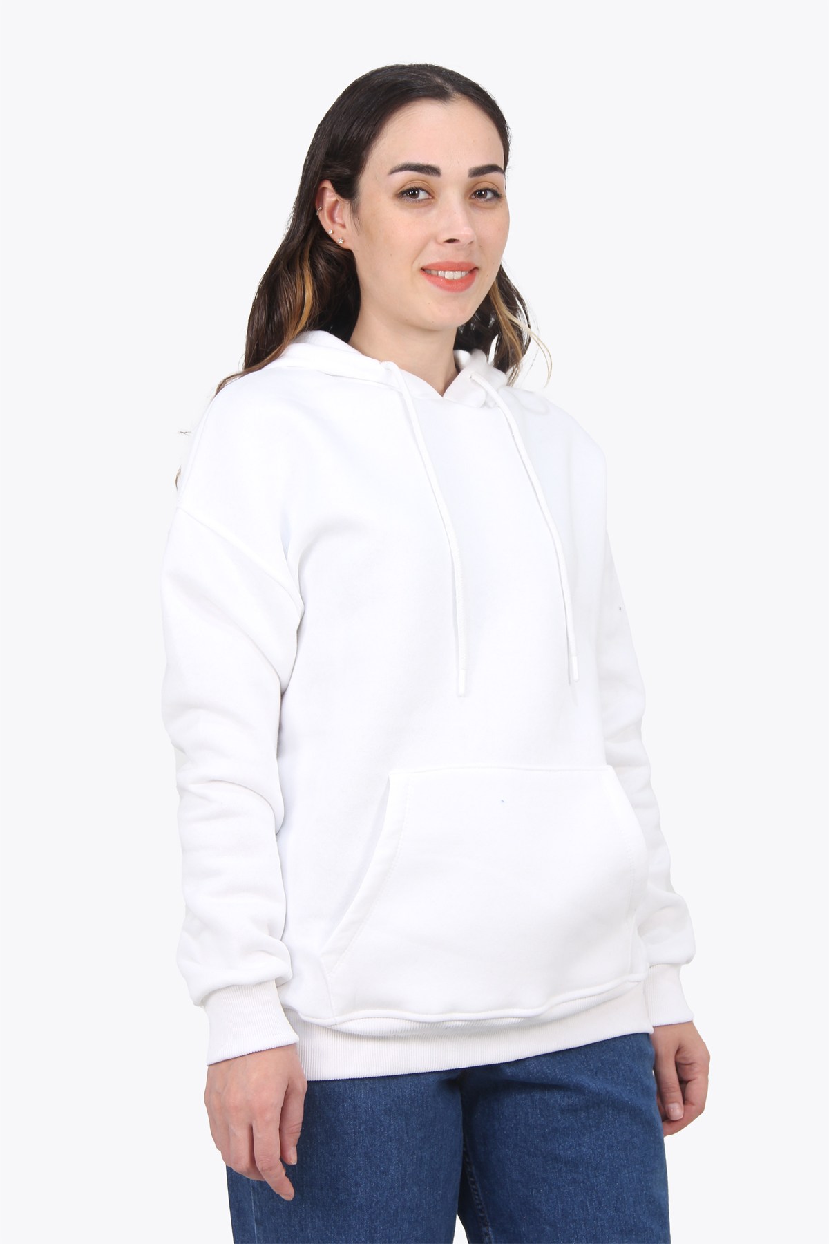 Sweatmckanzie2502 Kapşonlu Cepli Üç İplik Şardonlu Sweatkadınerkek