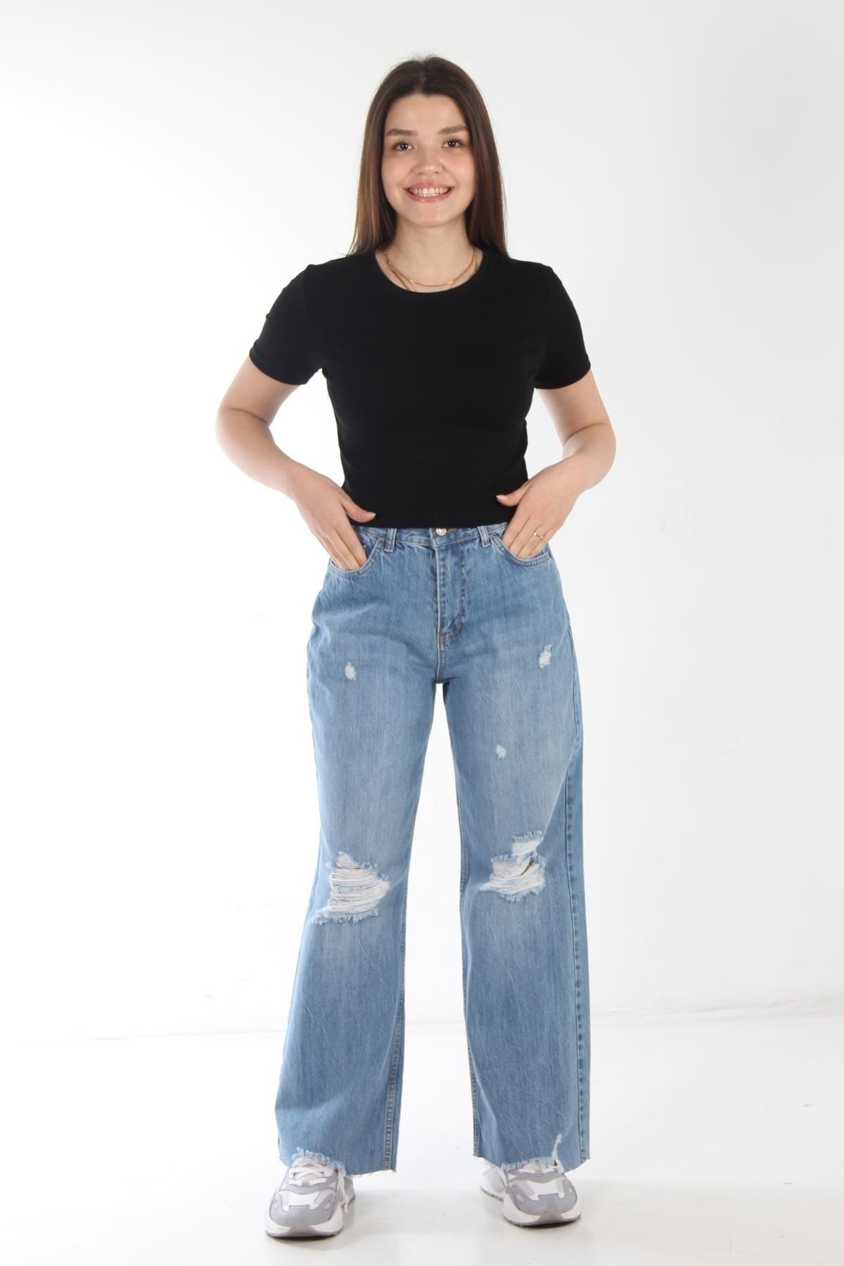 T-shirtmckanzie25511 Düz Kısa Ribana T-shirtkadınerkek