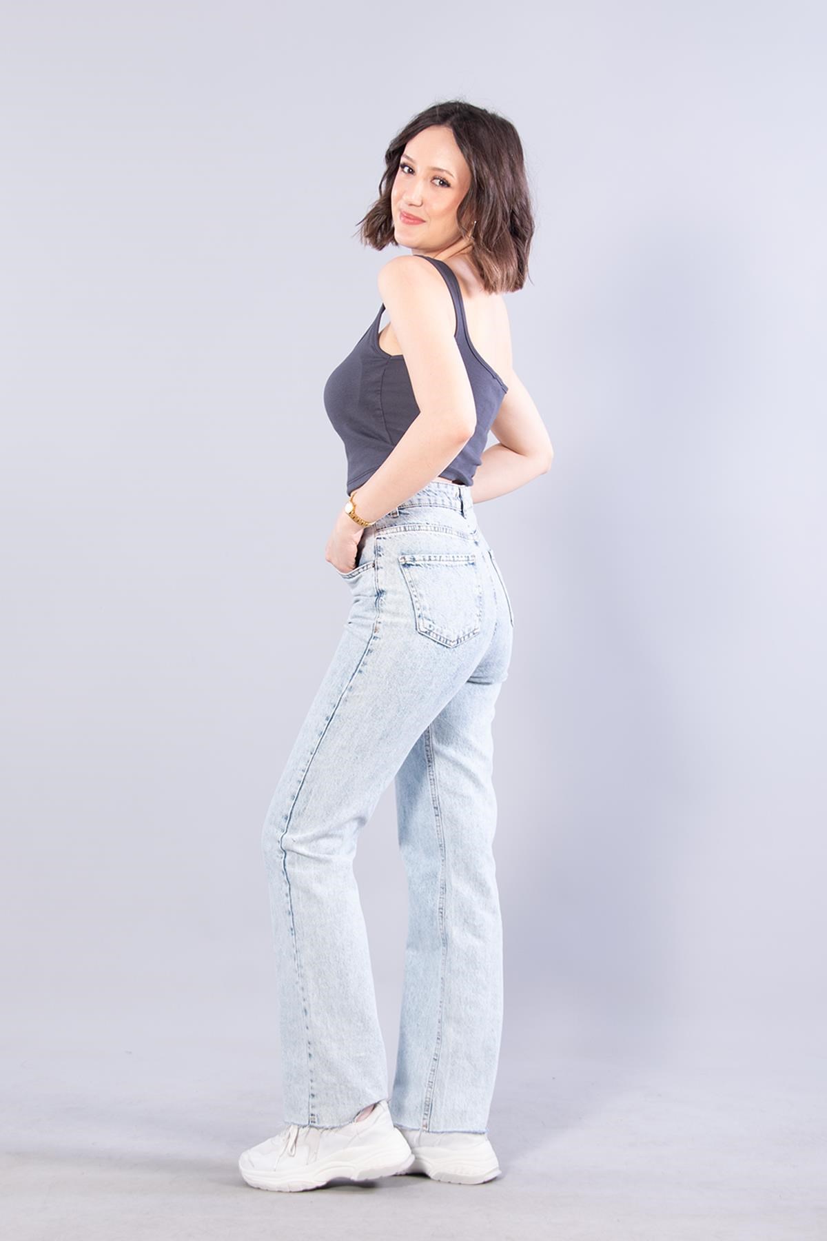 Bluzmckanzie25599 Kompak Ribana Kalın Askılı Bluzkadınerkek