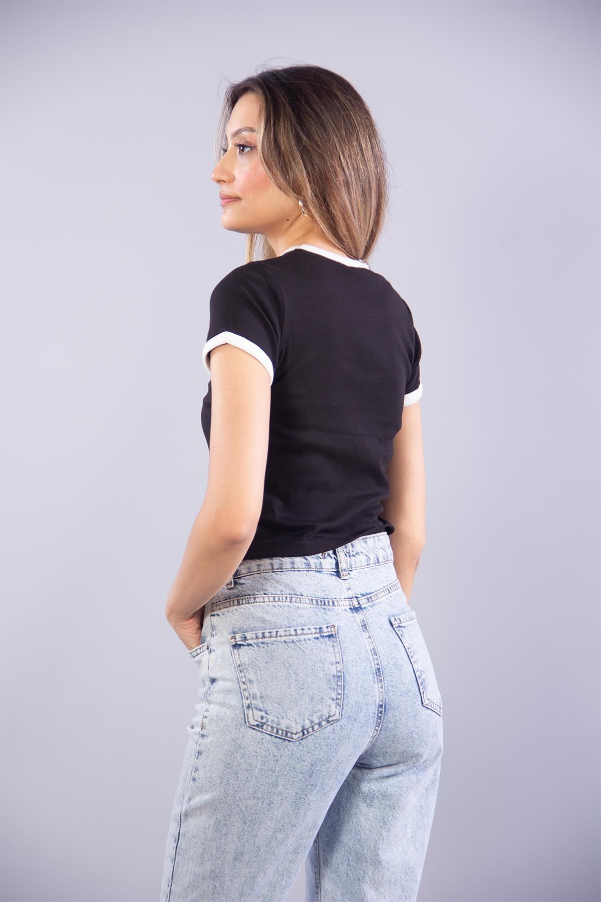T-shirtmckanzie25669 Baskılı Garni Ribana Cropkadınerkek
