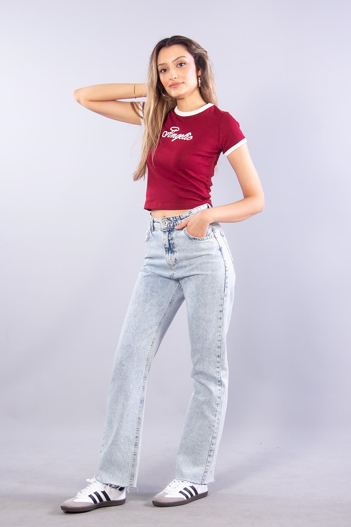 T-shirtmckanzie25669 Baskılı Garni Ribana Cropkadınerkek