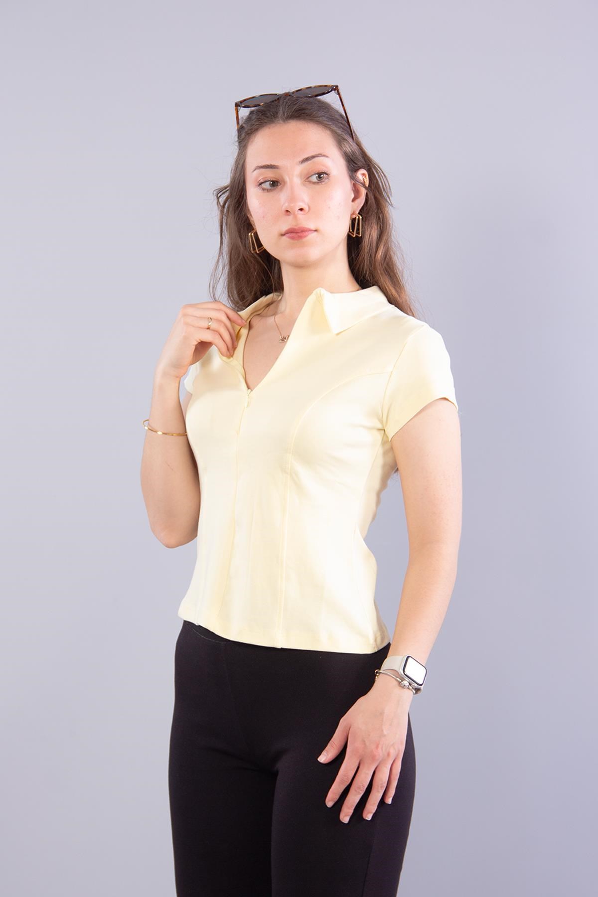 T-shirtmckanzie26651 Fermuarlı İnterlok Kumaş T-shirtkadınerkek