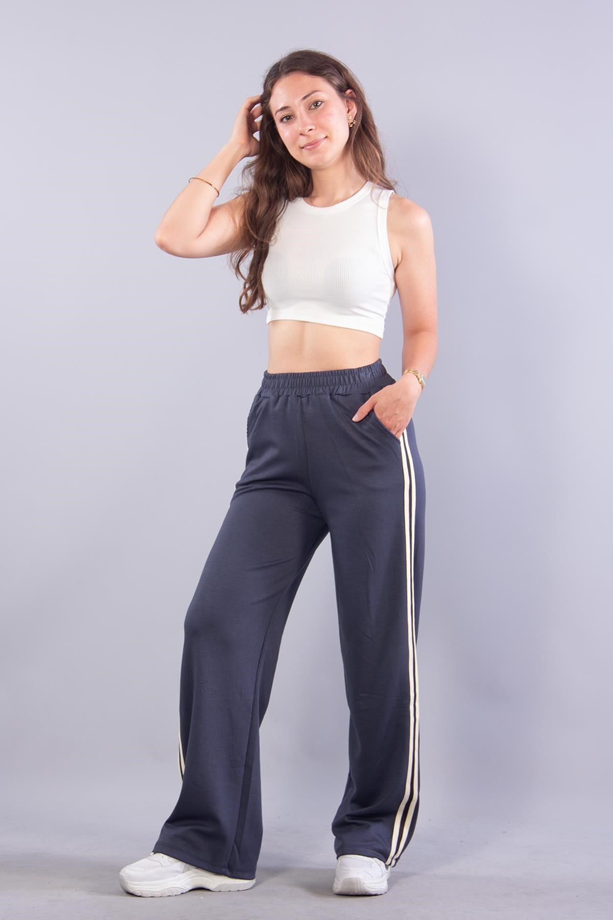 Pantolonmckanzie26770 Modal Kumaş Şeritli Pantolonkadınerkek