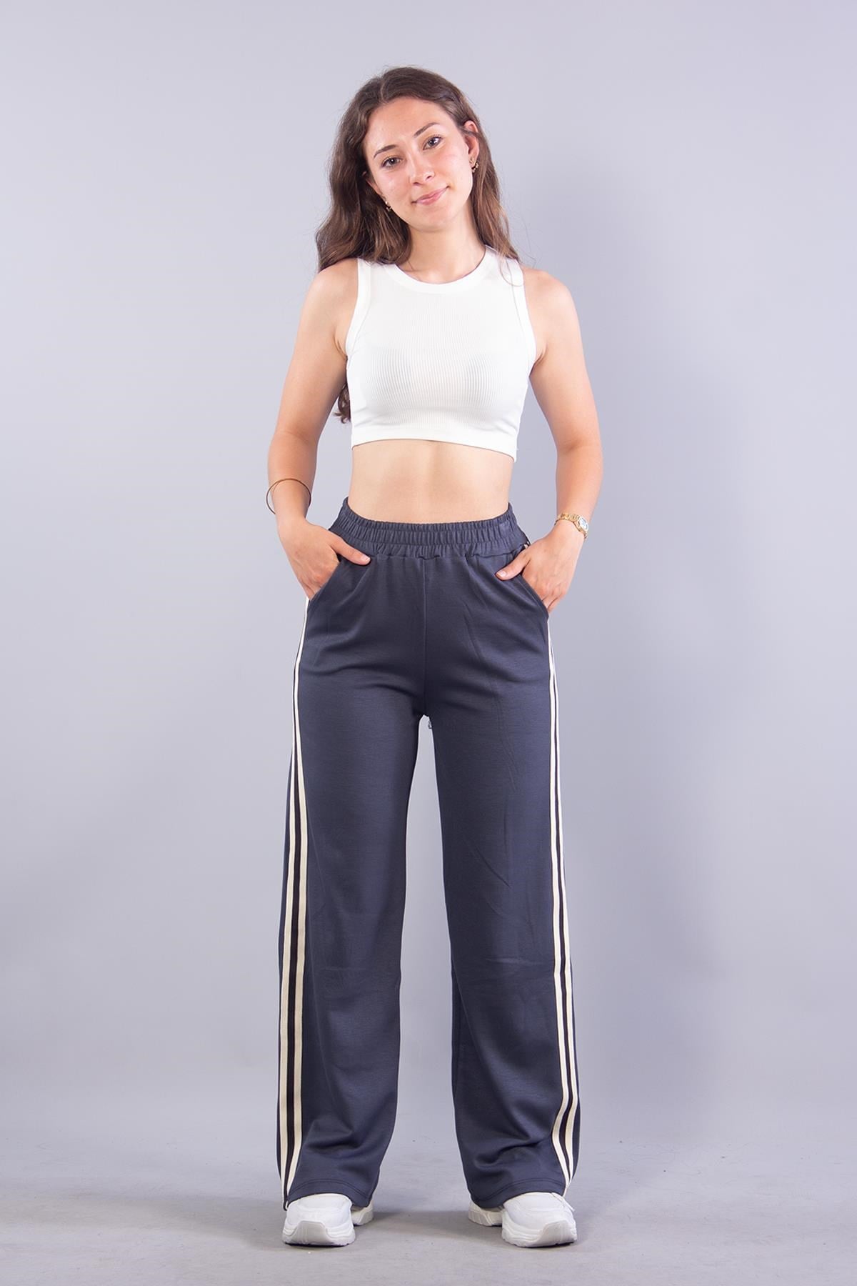Pantolonmckanzie26770 Modal Kumaş Şeritli Pantolonkadınerkek