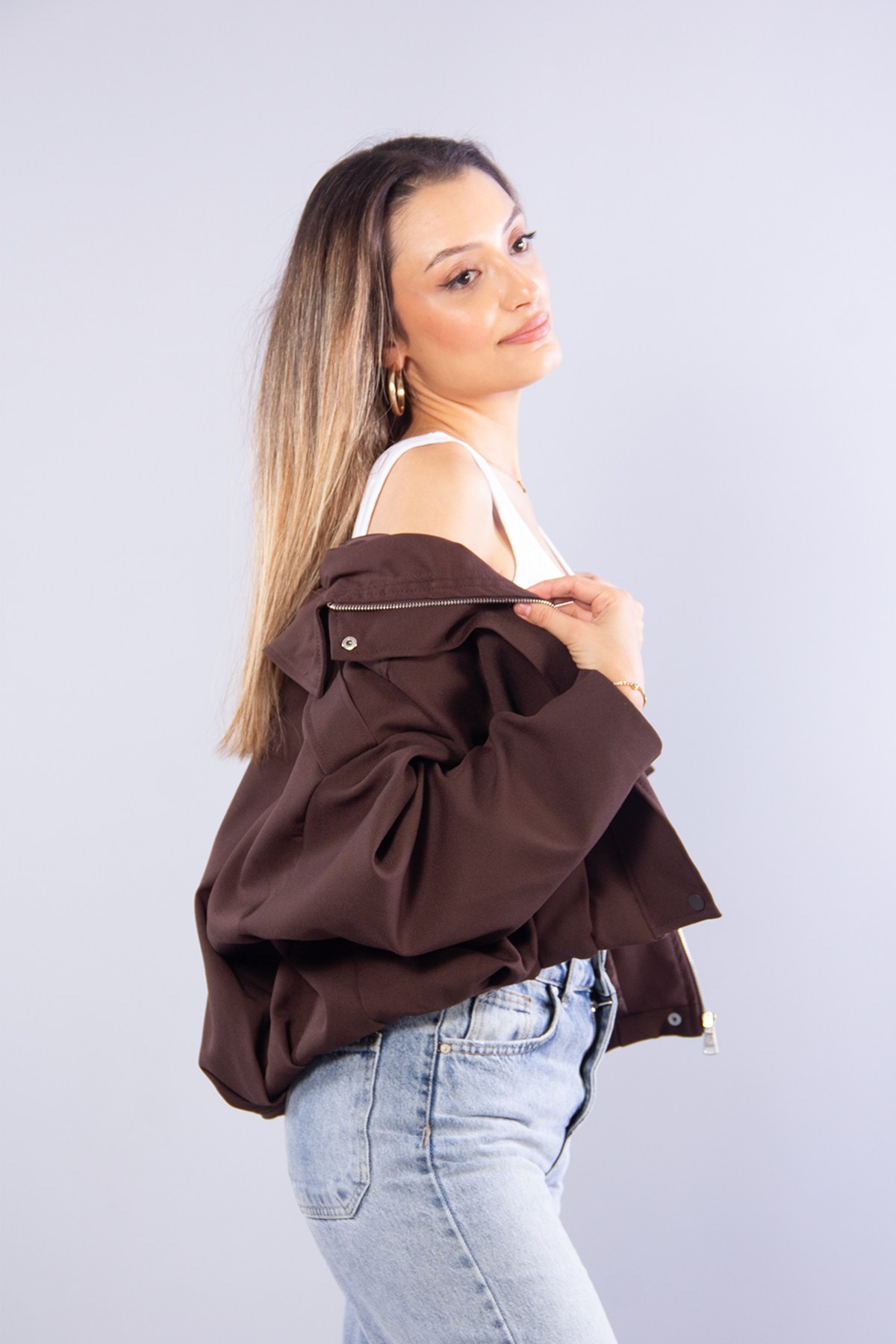 Ceketmckanzie2978 Omzu Apoletli Bomber Ceketkadınerkek