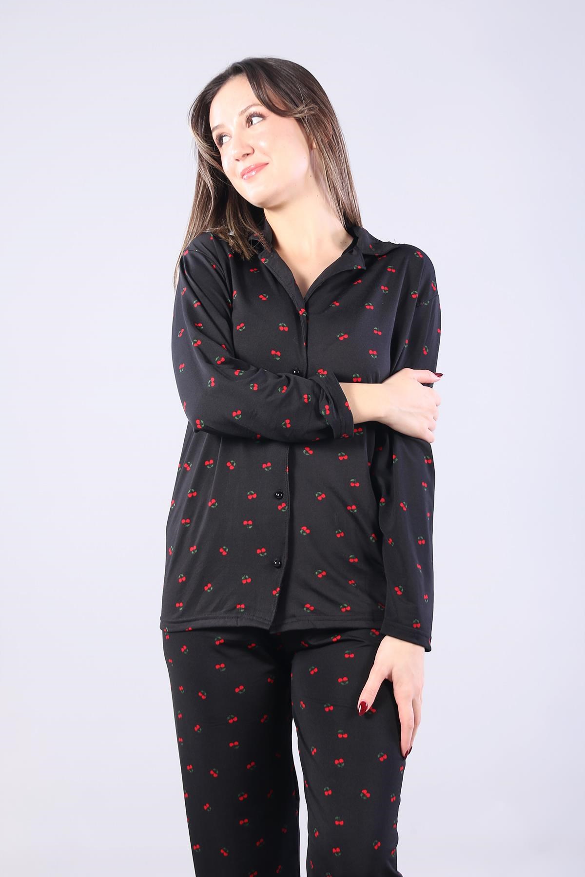 Pijama Takımımckanzie3306 Milan Soft Gömlek Yaka Uzun Kol Uzun Alt Pijama Takımıkadınerkek