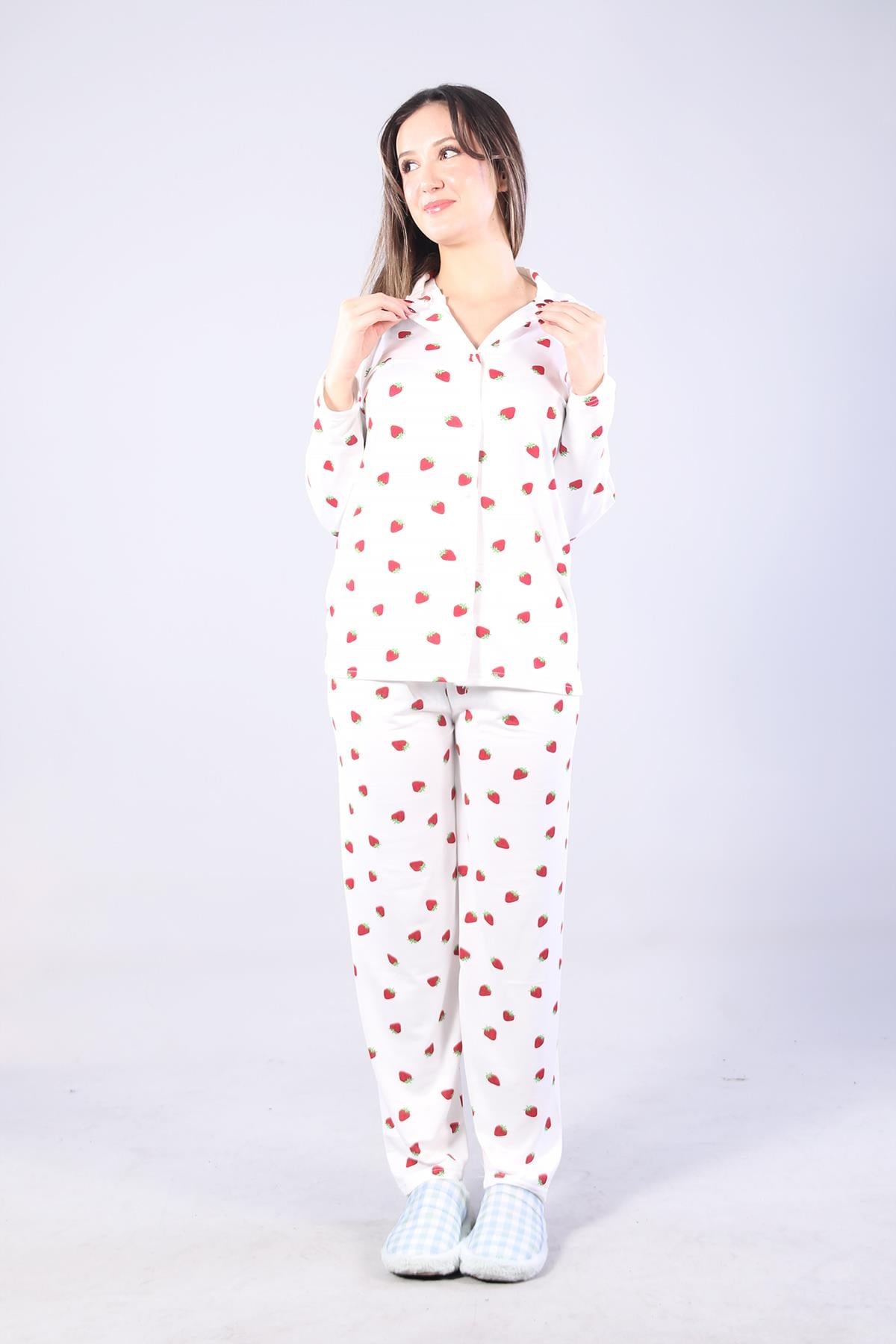 Pijama Takımımckanzie3306 Milan Soft Gömlek Yaka Uzun Kol Uzun Alt Pijama Takımıkadınerkek