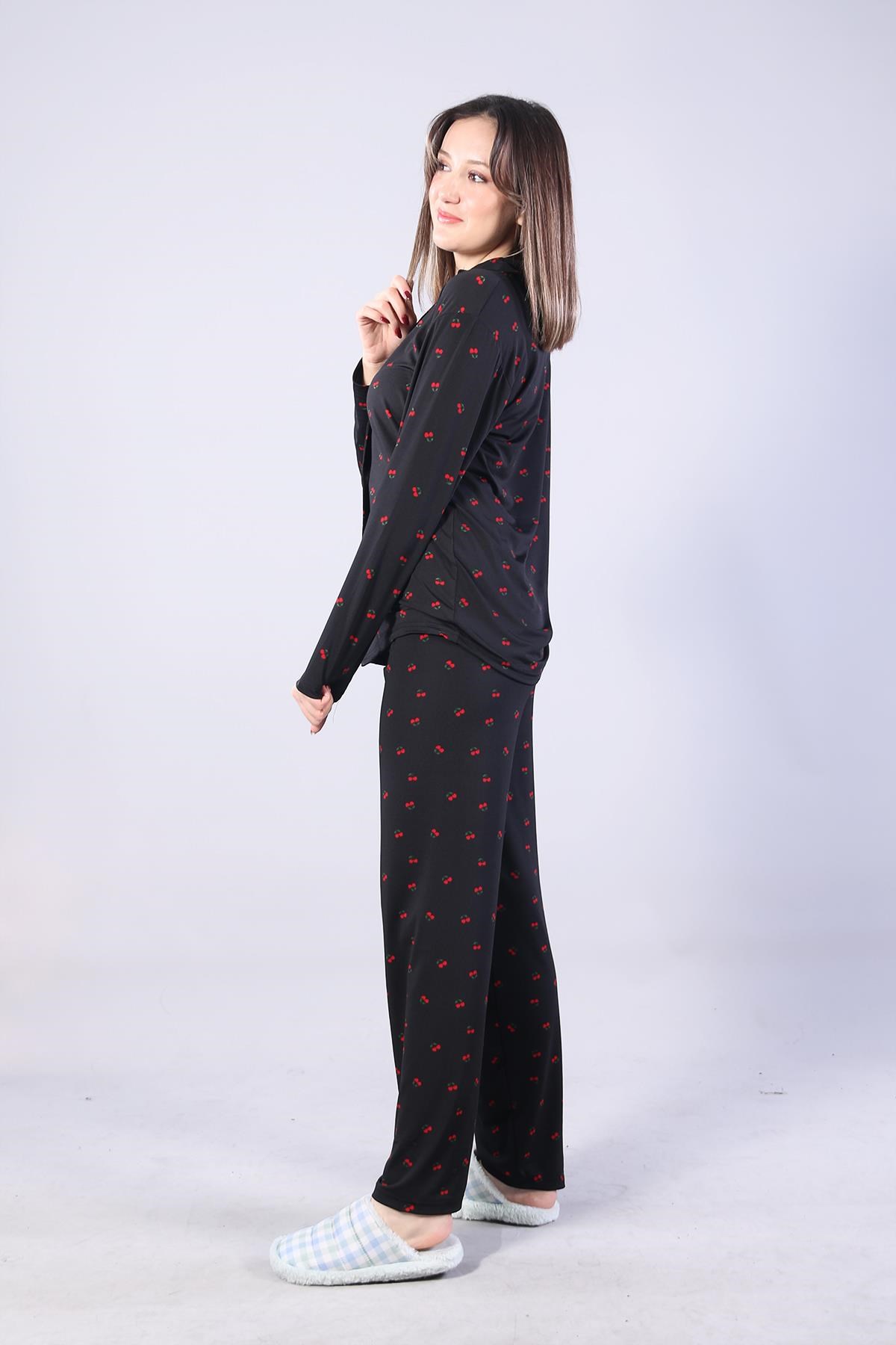 Pijama Takımımckanzie3306 Milan Soft Gömlek Yaka Uzun Kol Uzun Alt Pijama Takımıkadınerkek