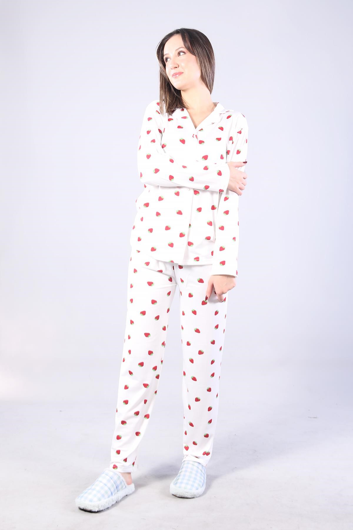 Pijama Takımımckanzie3306 Milan Soft Gömlek Yaka Uzun Kol Uzun Alt Pijama Takımıkadınerkek