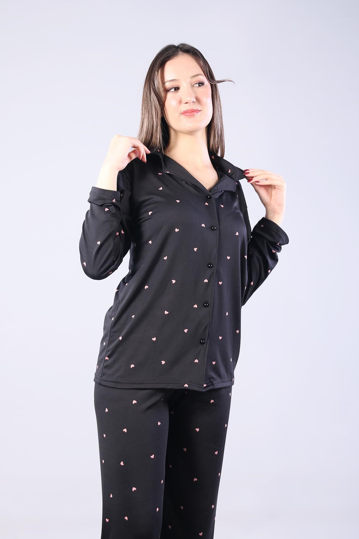Pijama Takımımckanzie3306 Milan Soft Gömlek Yaka Uzun Kol Uzun Alt Pijama Takımıkadınerkek