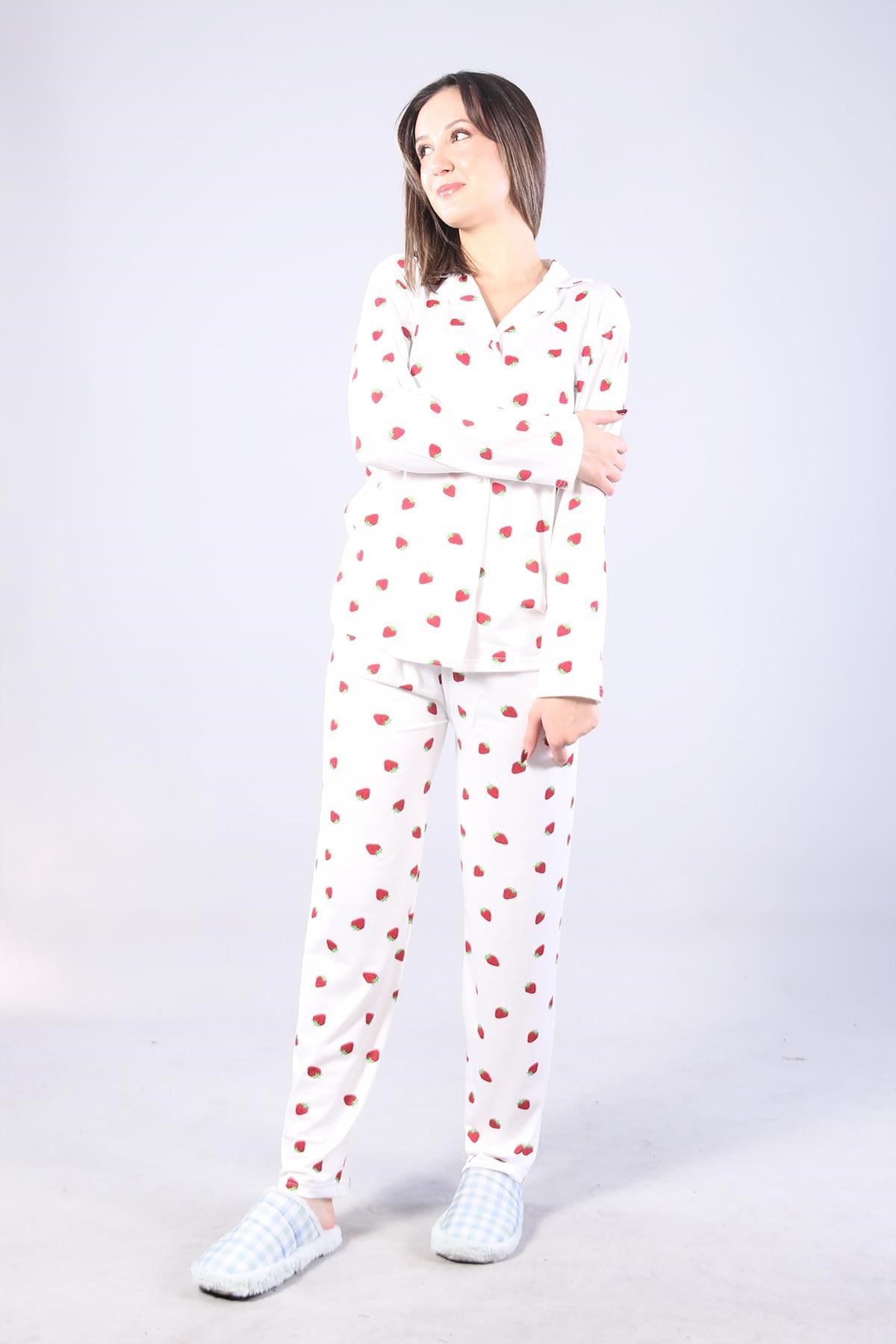 Pijama Takımımckanzie3306 Milan Soft Gömlek Yaka Uzun Kol Uzun Alt Pijama Takımıkadınerkek