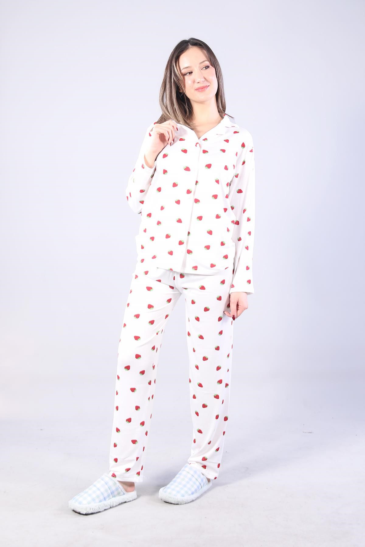 Pijama Takımımckanzie3306 Milan Soft Gömlek Yaka Uzun Kol Uzun Alt Pijama Takımıkadınerkek