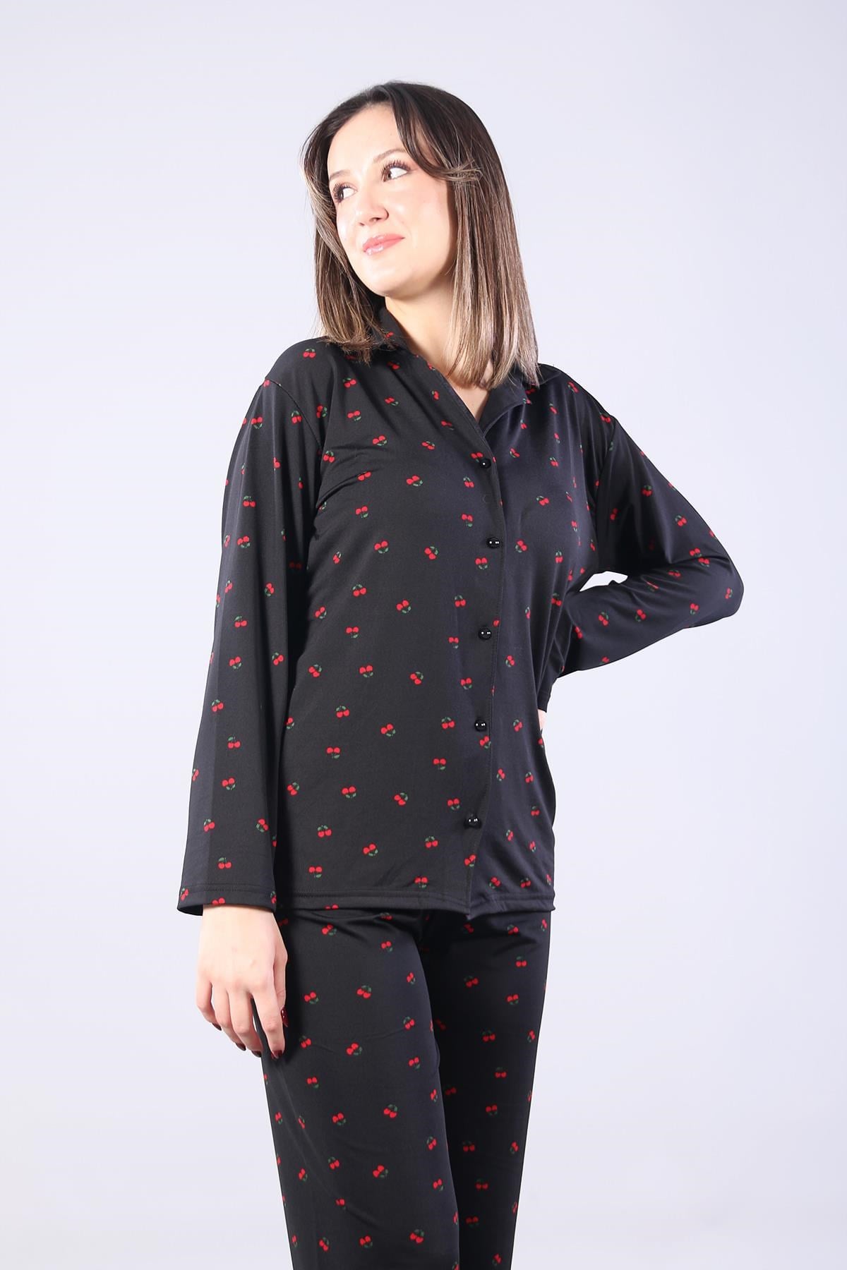 Pijama Takımımckanzie3306 Milan Soft Gömlek Yaka Uzun Kol Uzun Alt Pijama Takımıkadınerkek