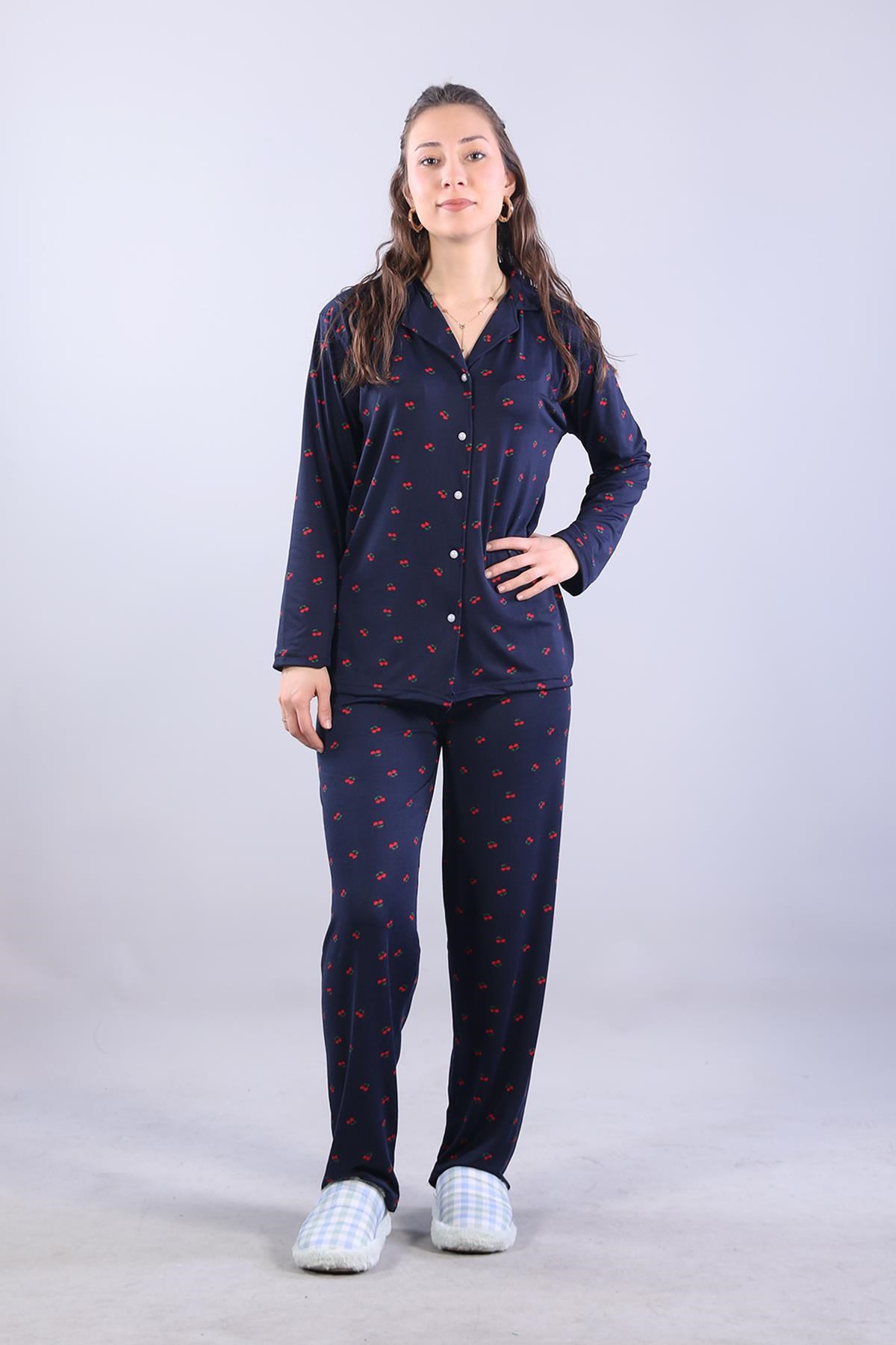 Pijama Takımımckanzie3306 Milan Soft Gömlek Yaka Uzun Kol Uzun Alt Pijama Takımıkadınerkek