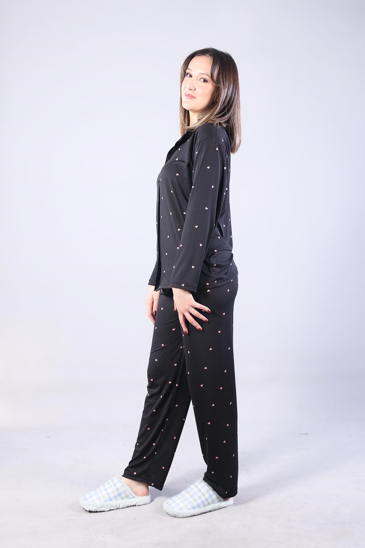 Pijama Takımımckanzie3306 Milan Soft Gömlek Yaka Uzun Kol Uzun Alt Pijama Takımıkadınerkek