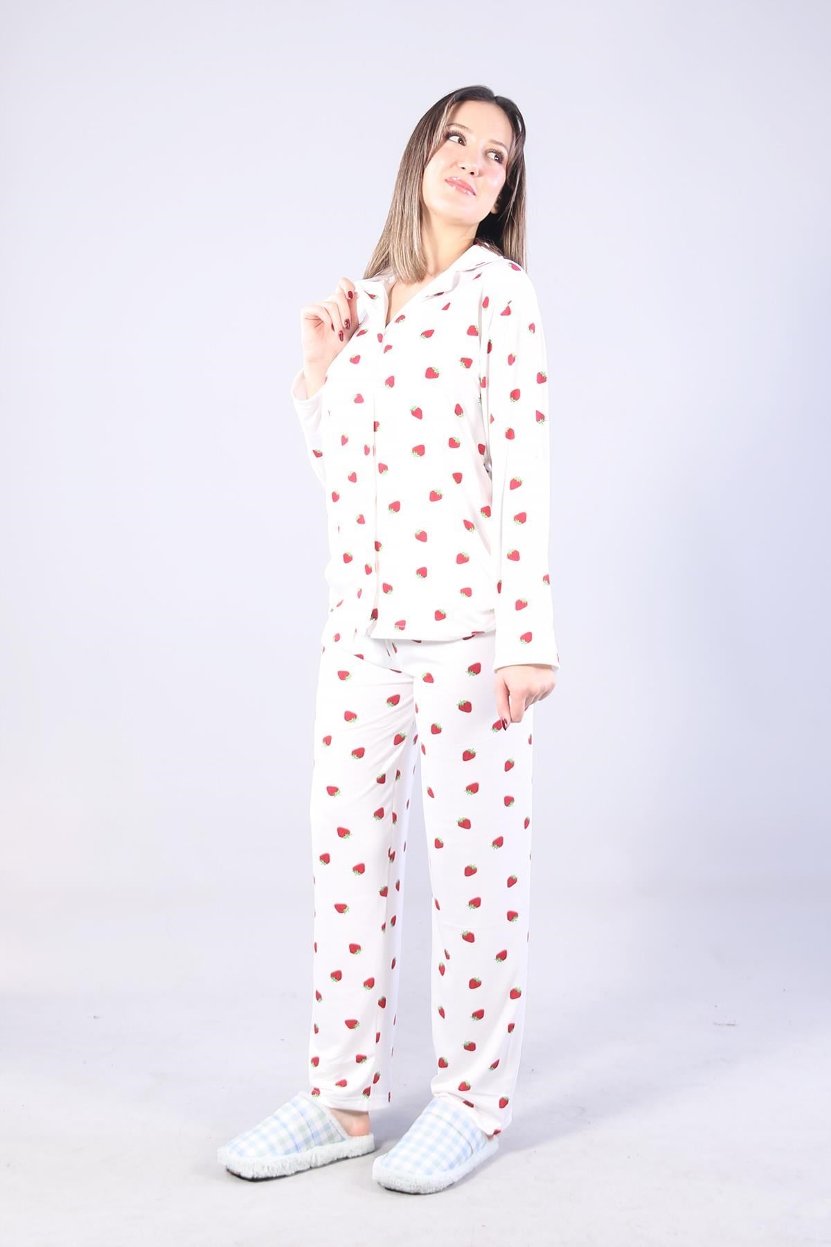 Pijama Takımımckanzie3306 Milan Soft Gömlek Yaka Uzun Kol Uzun Alt Pijama Takımıkadınerkek