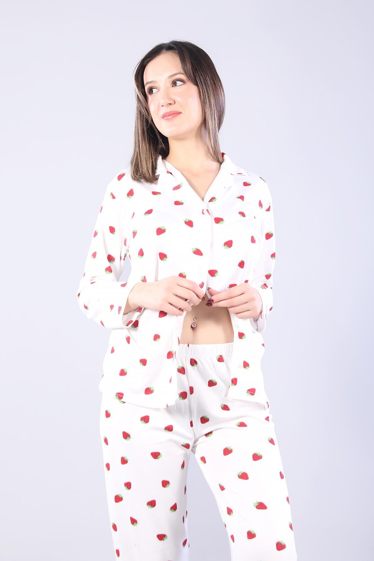 Pijama Takımımckanzie3306 Milan Soft Gömlek Yaka Uzun Kol Uzun Alt Pijama Takımıkadınerkek