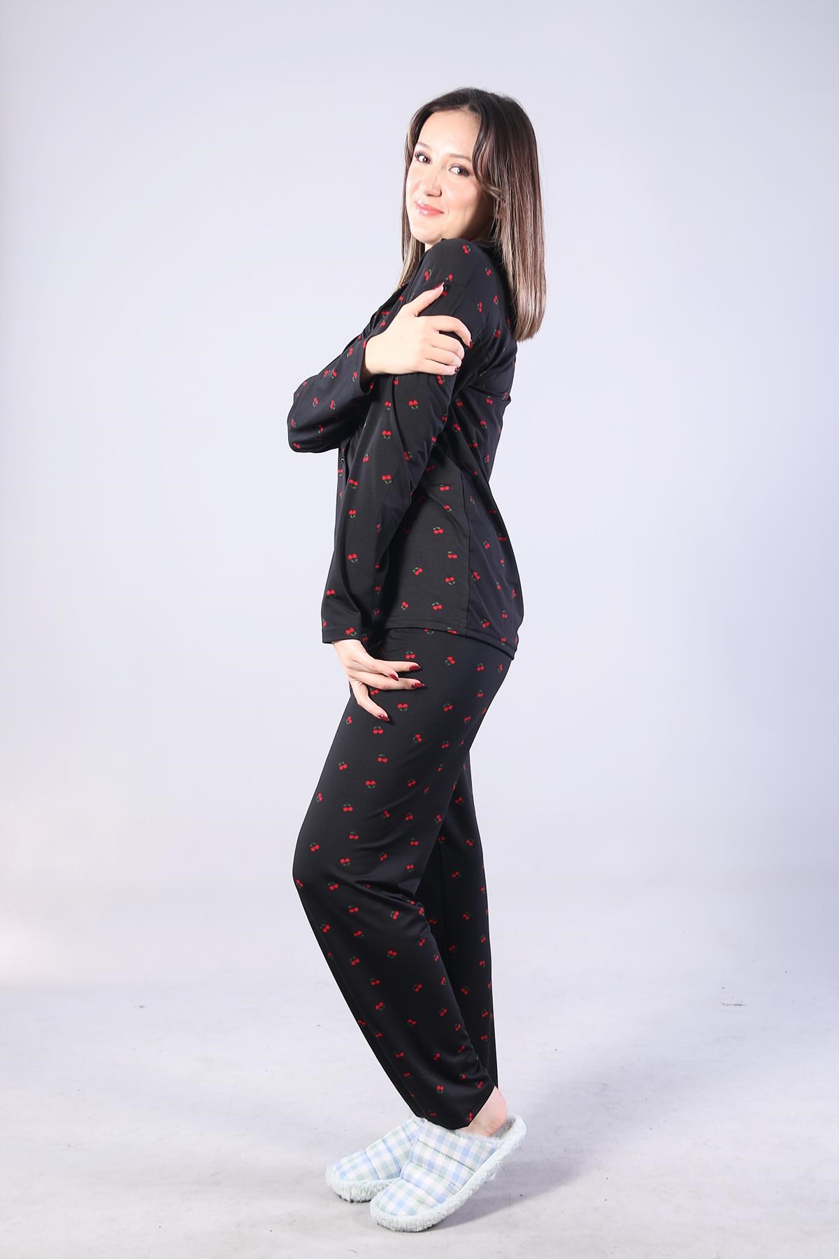 Pijama Takımımckanzie3306 Milan Soft Gömlek Yaka Uzun Kol Uzun Alt Pijama Takımıkadınerkek