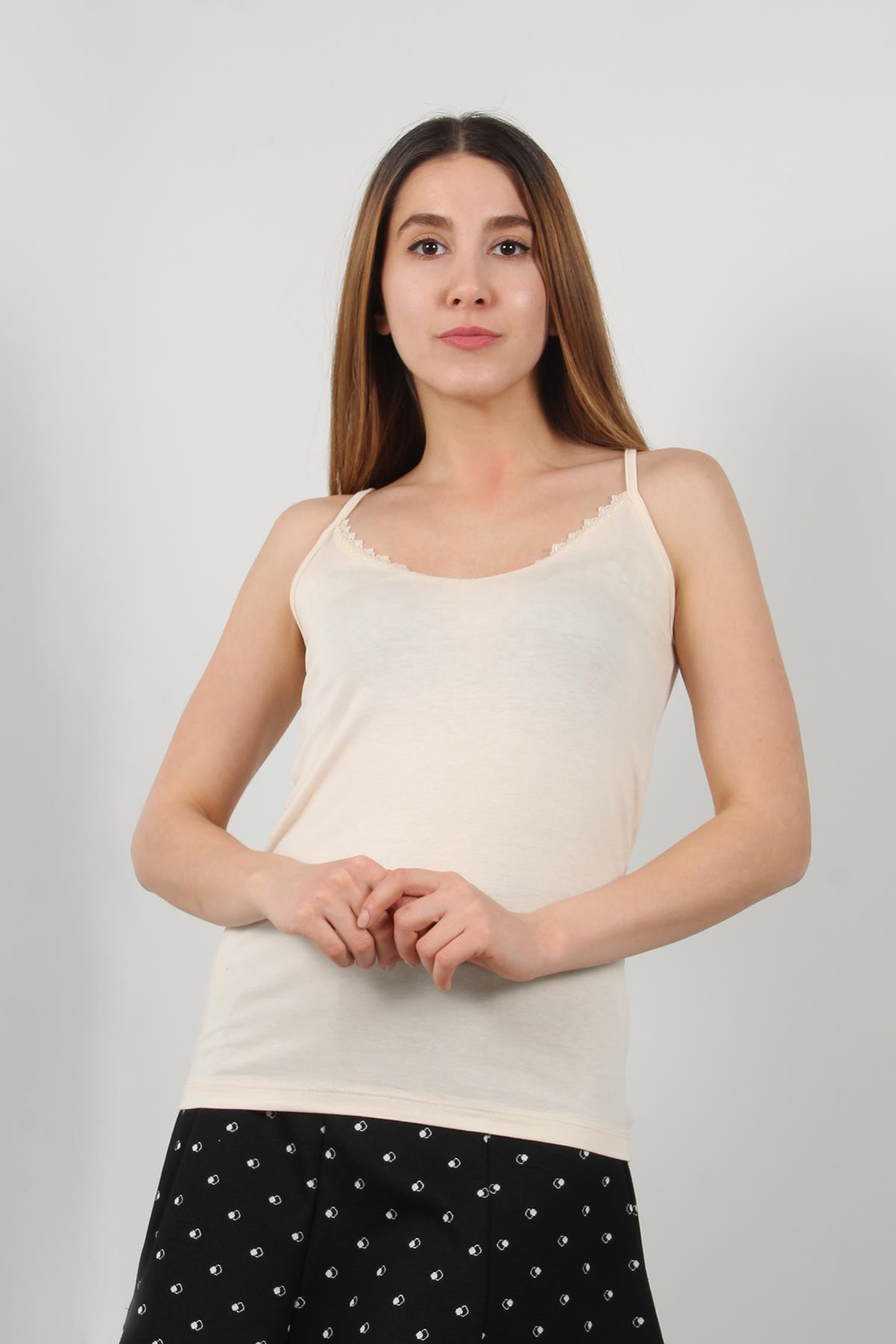 Büstiyer / Atletmckanzie3377 İp Askılı Tırnak Dantel Atletkadınerkek