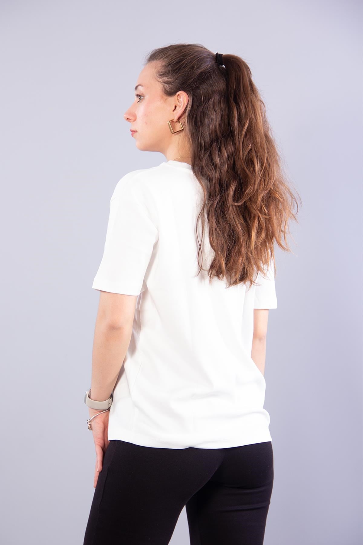 T-shirtmckanzie3405 Summer Bale O Yaka T-shirtkadınerkek