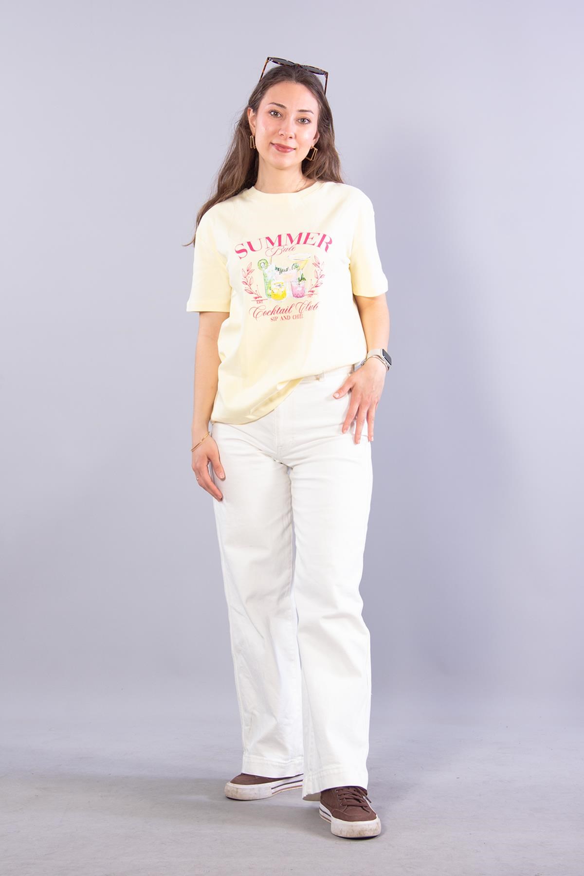 T-shirtmckanzie3405 Summer Bale O Yaka T-shirtkadınerkek