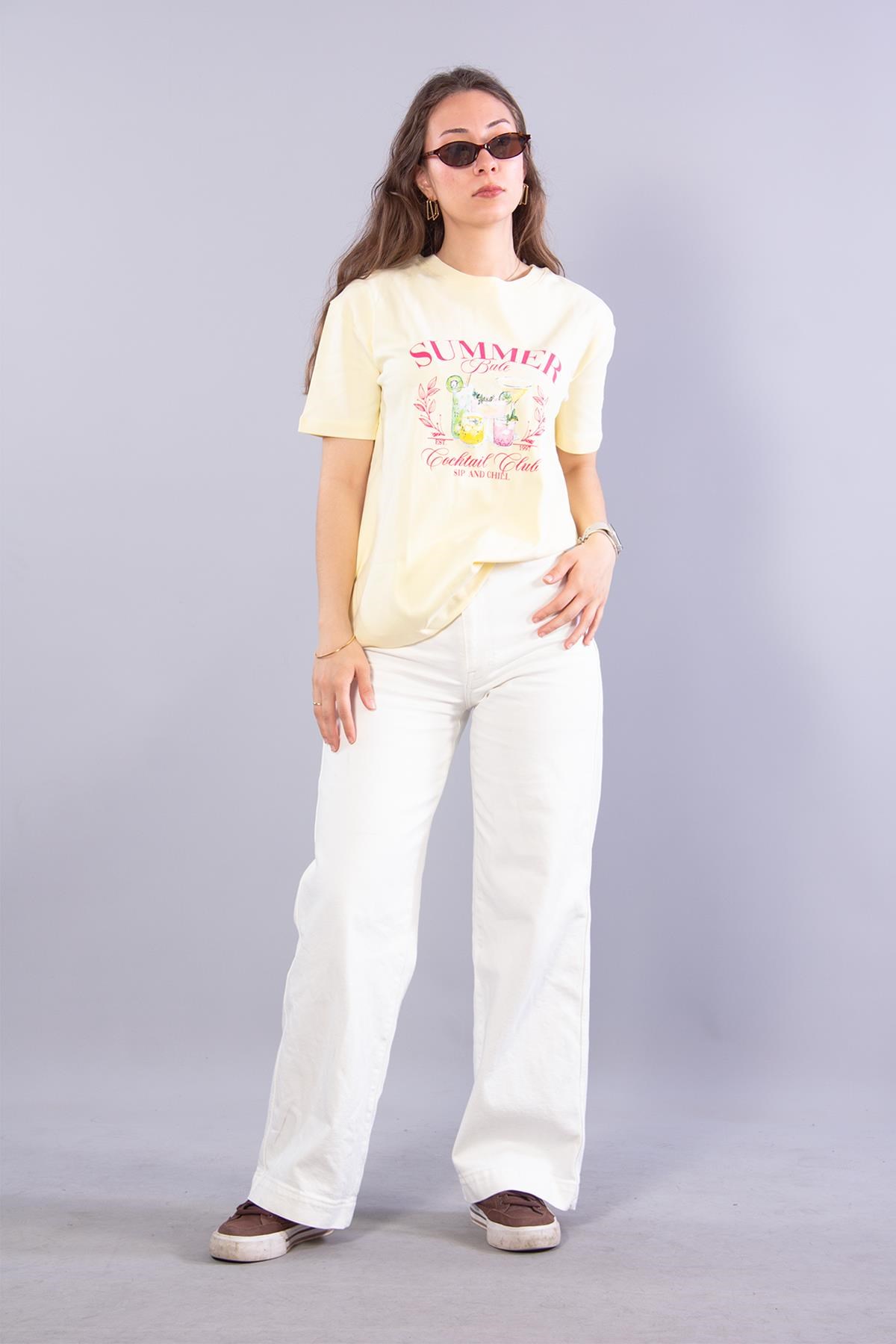 T-shirtmckanzie3405 Summer Bale O Yaka T-shirtkadınerkek