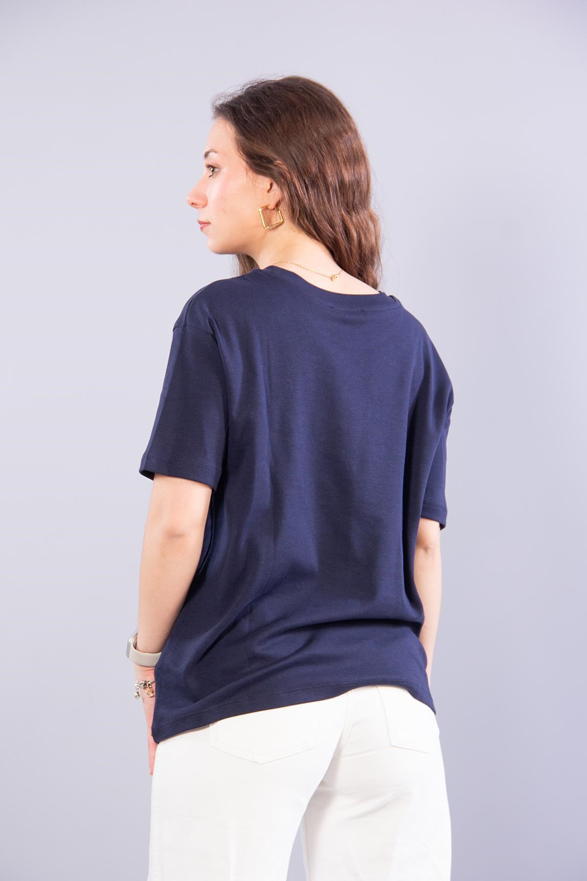 T-shirtmckanzie3405 Summer Bale O Yaka T-shirtkadınerkek