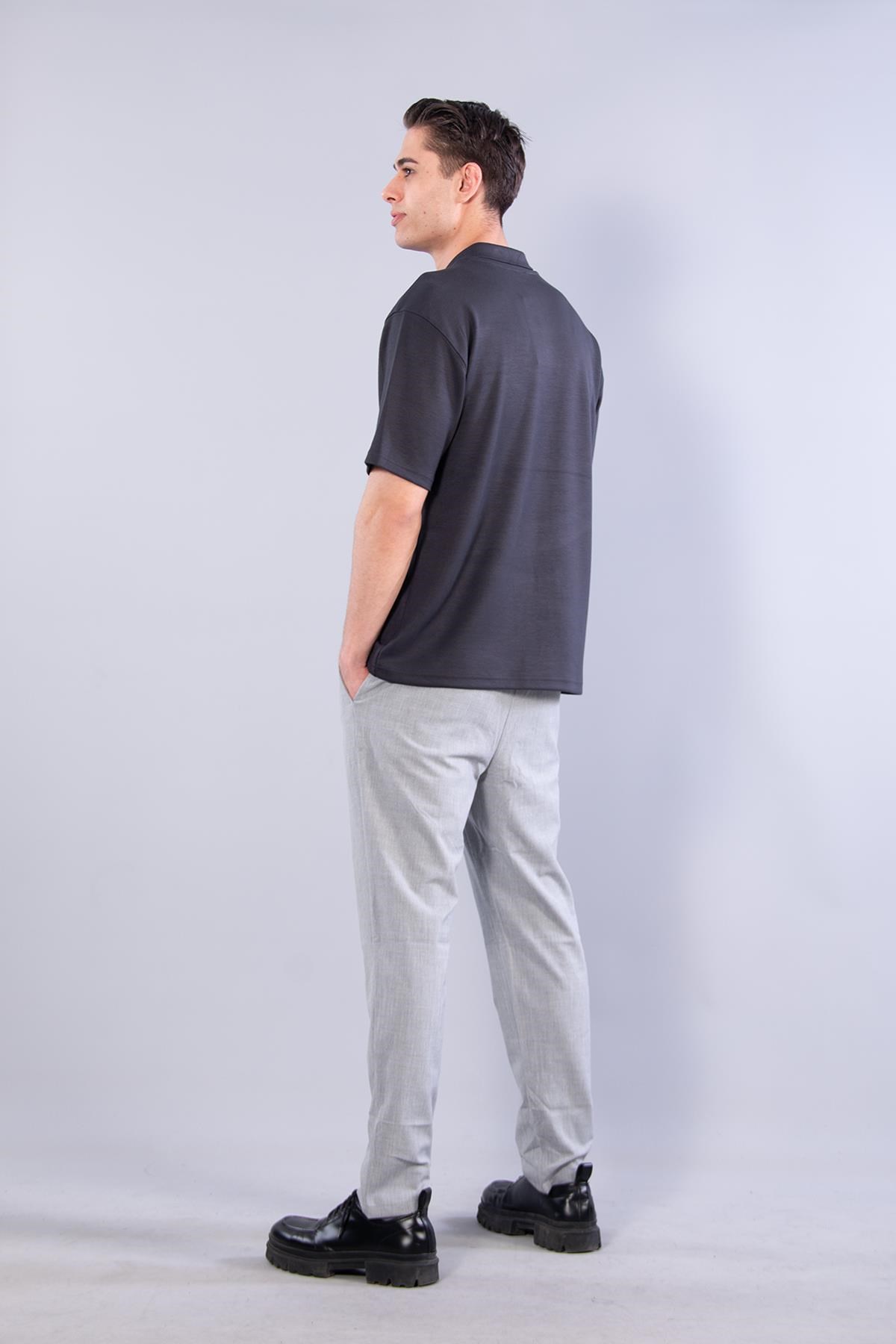 T-shirtmckanzie4029 Yakalı Düğmesiz Modal T-shirtkadınerkek