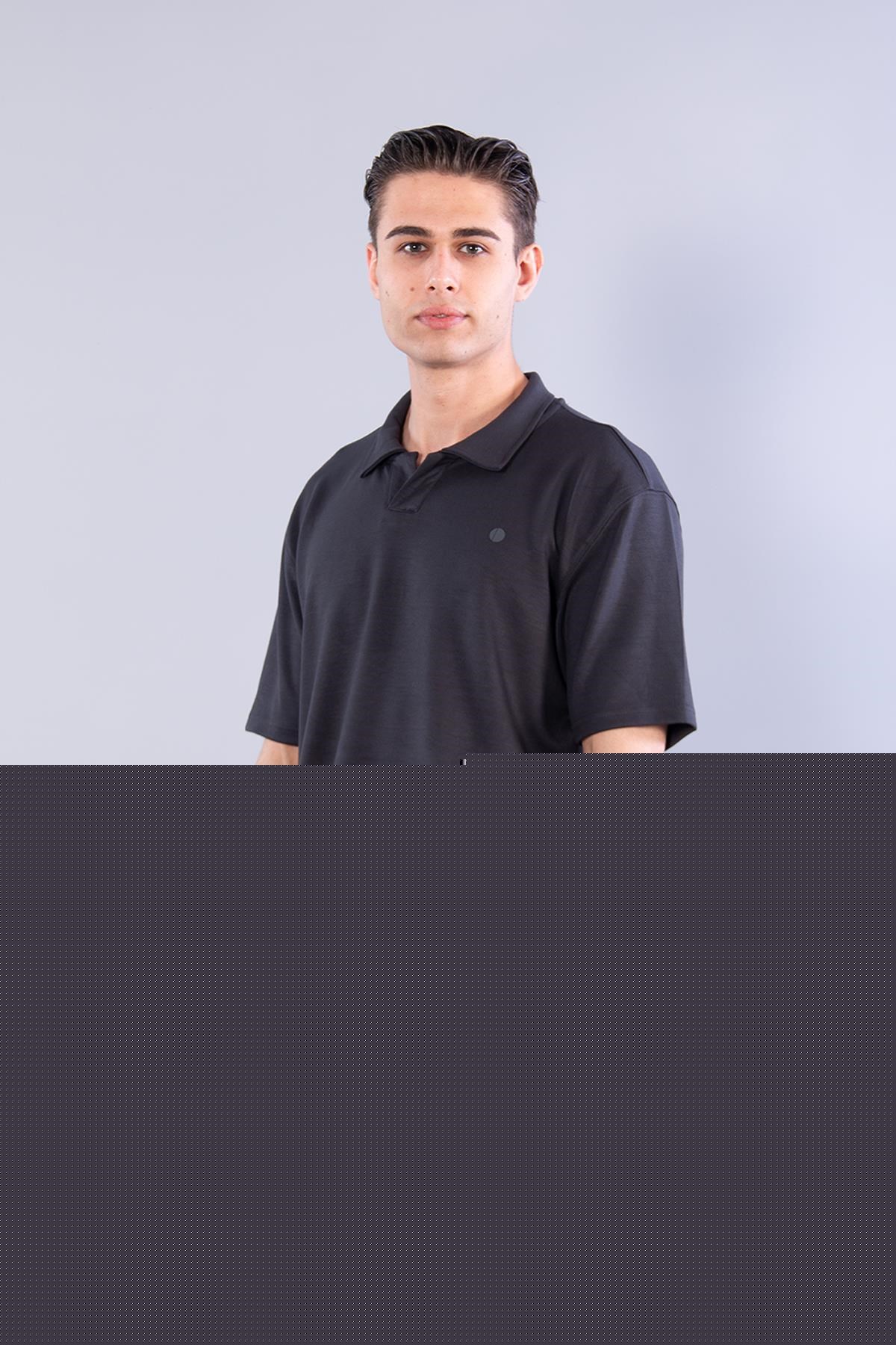 T-shirtmckanzie4029 Yakalı Düğmesiz Modal T-shirtkadınerkek