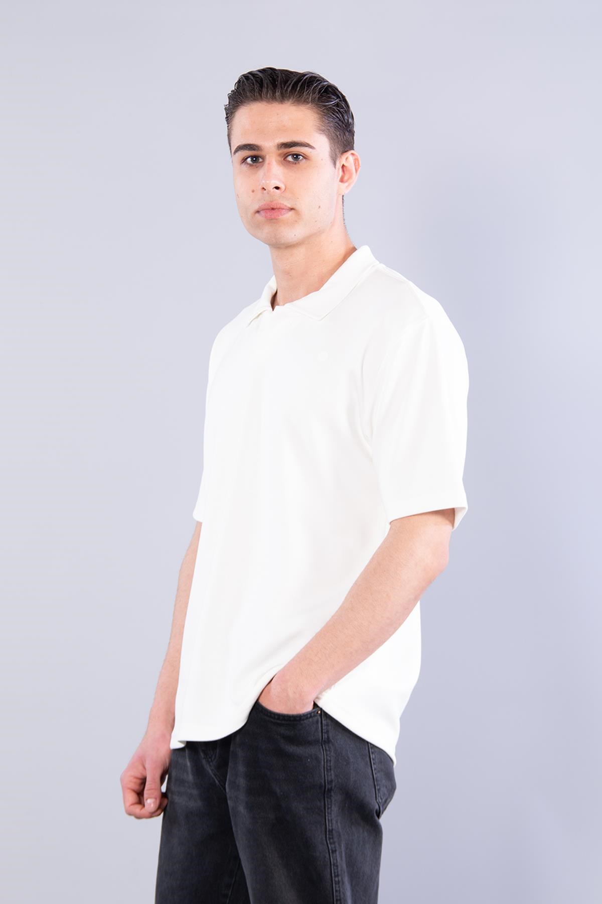 T-shirtmckanzie4029 Yakalı Düğmesiz Modal T-shirtkadınerkek