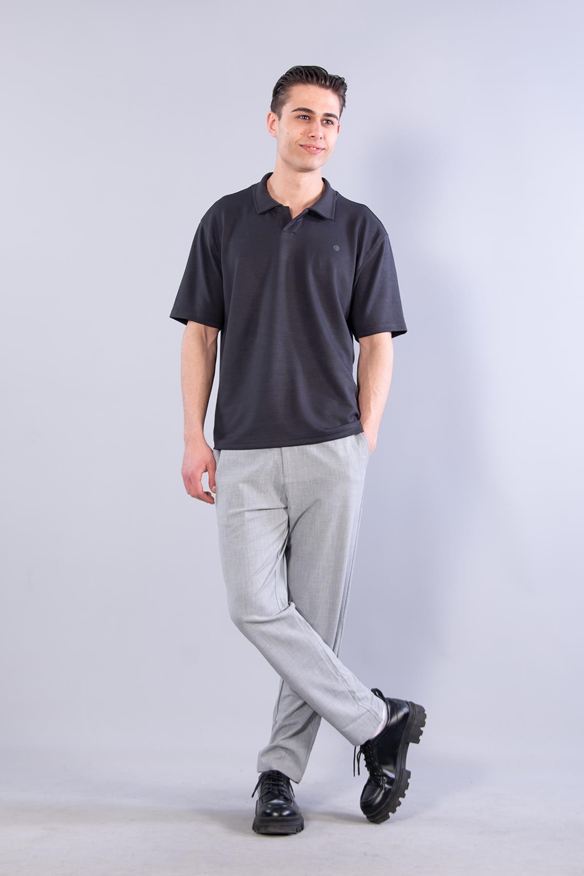 T-shirtmckanzie4029 Yakalı Düğmesiz Modal T-shirtkadınerkek