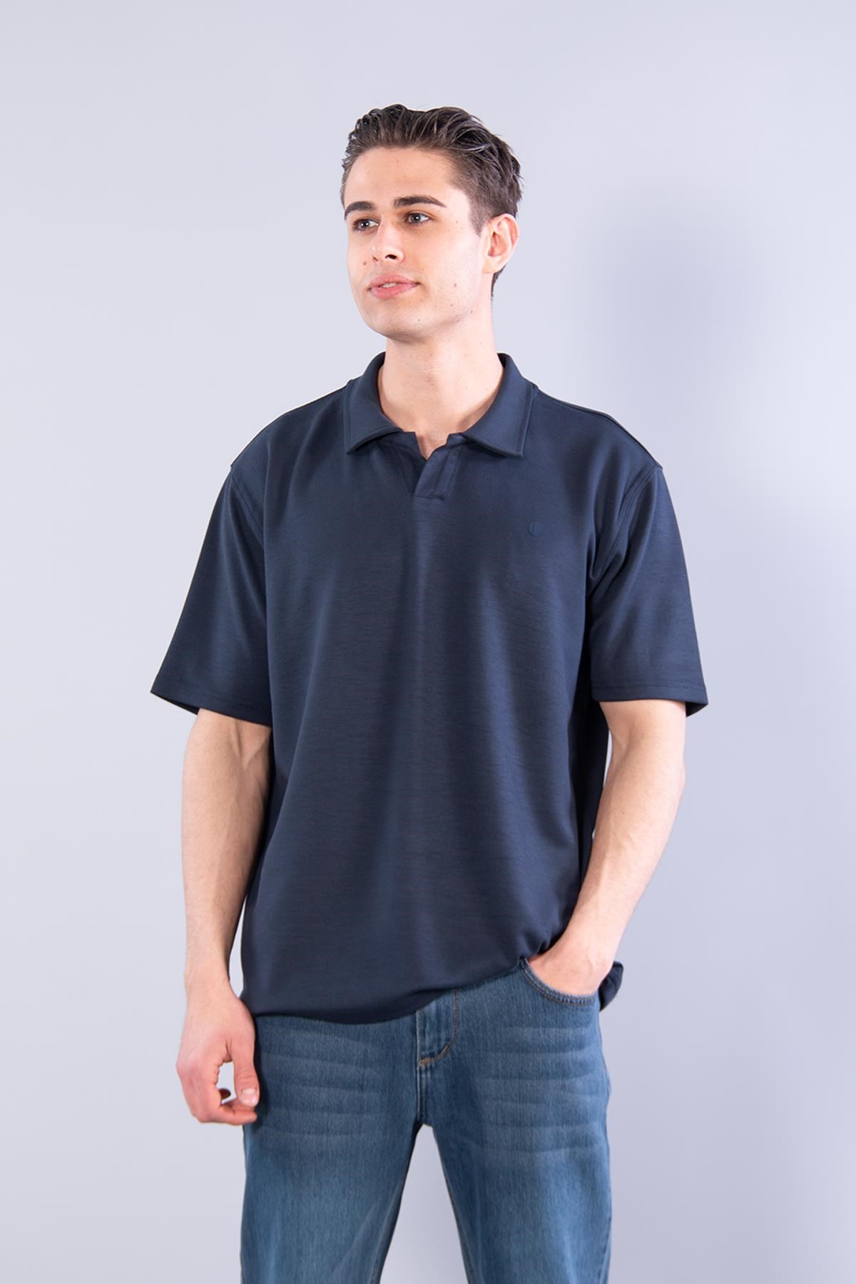 T-shirtmckanzie4029 Yakalı Düğmesiz Modal T-shirtkadınerkek