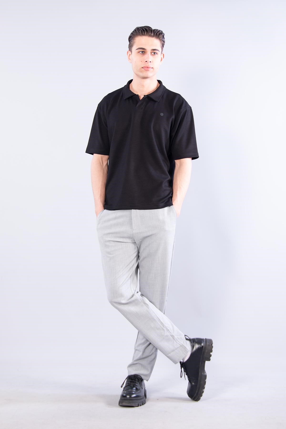 T-shirtmckanzie4029 Yakalı Düğmesiz Modal T-shirtkadınerkek