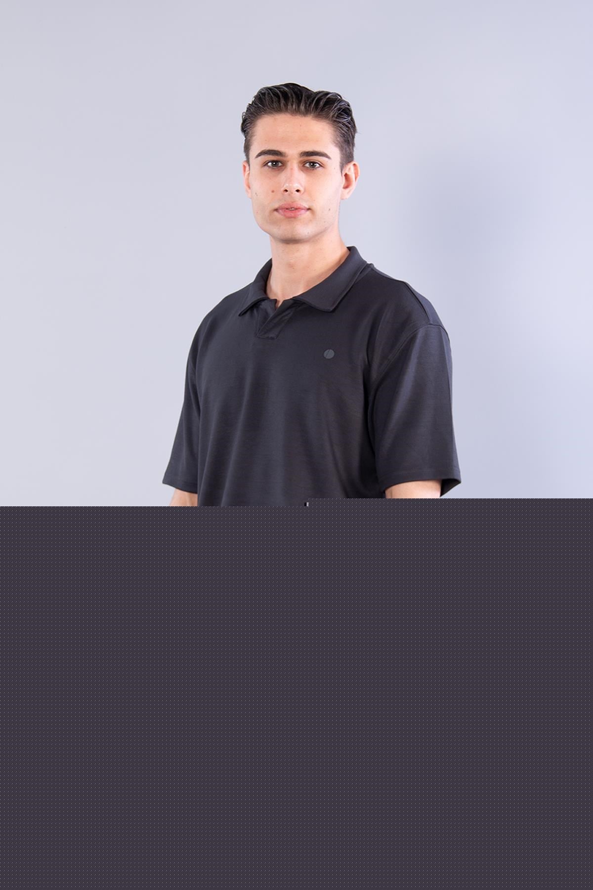 T-shirtmckanzie4029 Yakalı Düğmesiz Modal T-shirtkadınerkek