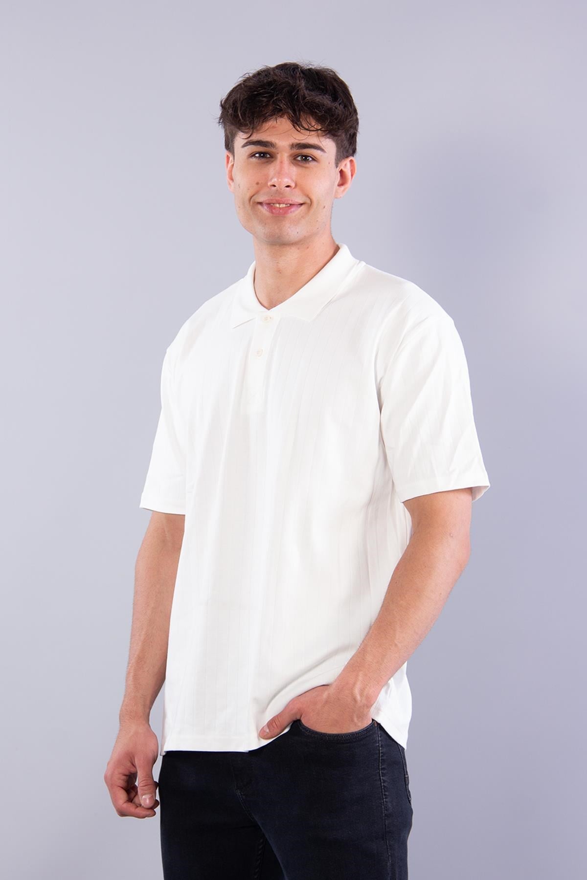 T-shirtmckanzie4051 Düğmeli Yakalı Kendinden Şeritli T-shirtkadınerkek