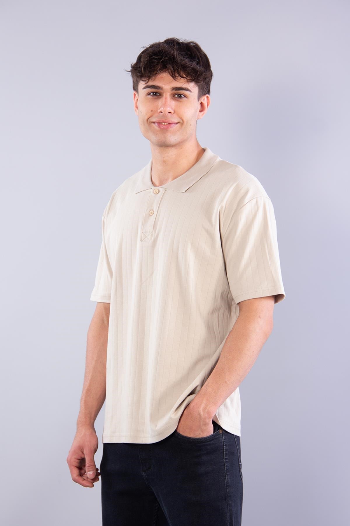 T-shirtmckanzie4051 Düğmeli Yakalı Kendinden Şeritli T-shirtkadınerkek