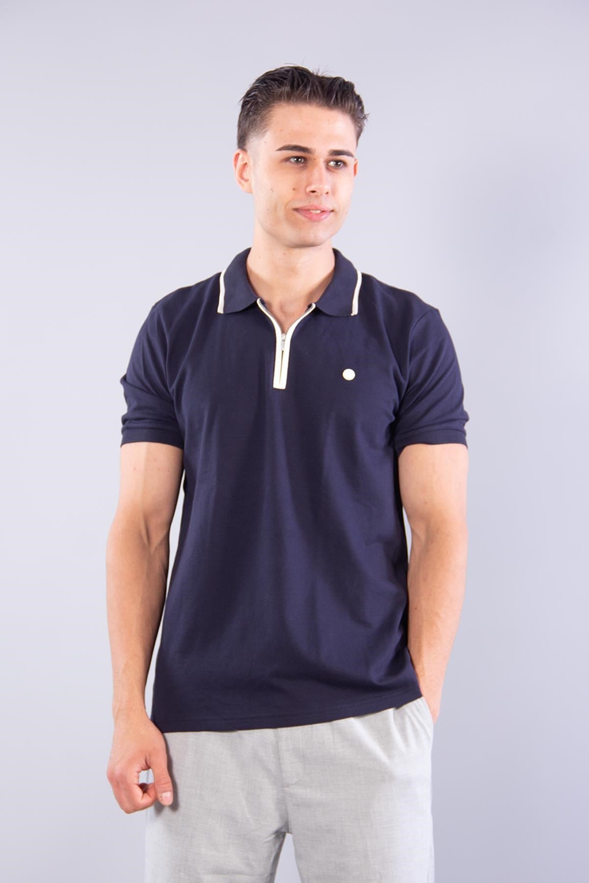 T-shirtmckanzie4062 Polo Yaka Fermuarlı T-shirtkadınerkek