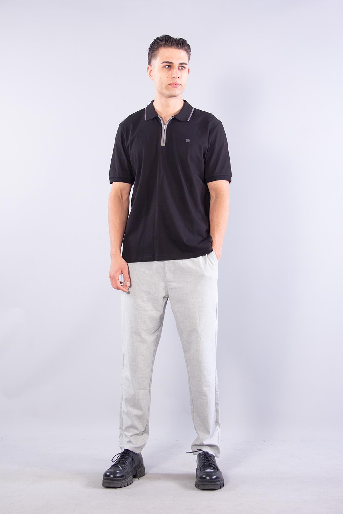 T-shirtmckanzie4062 Polo Yaka Fermuarlı T-shirtkadınerkek