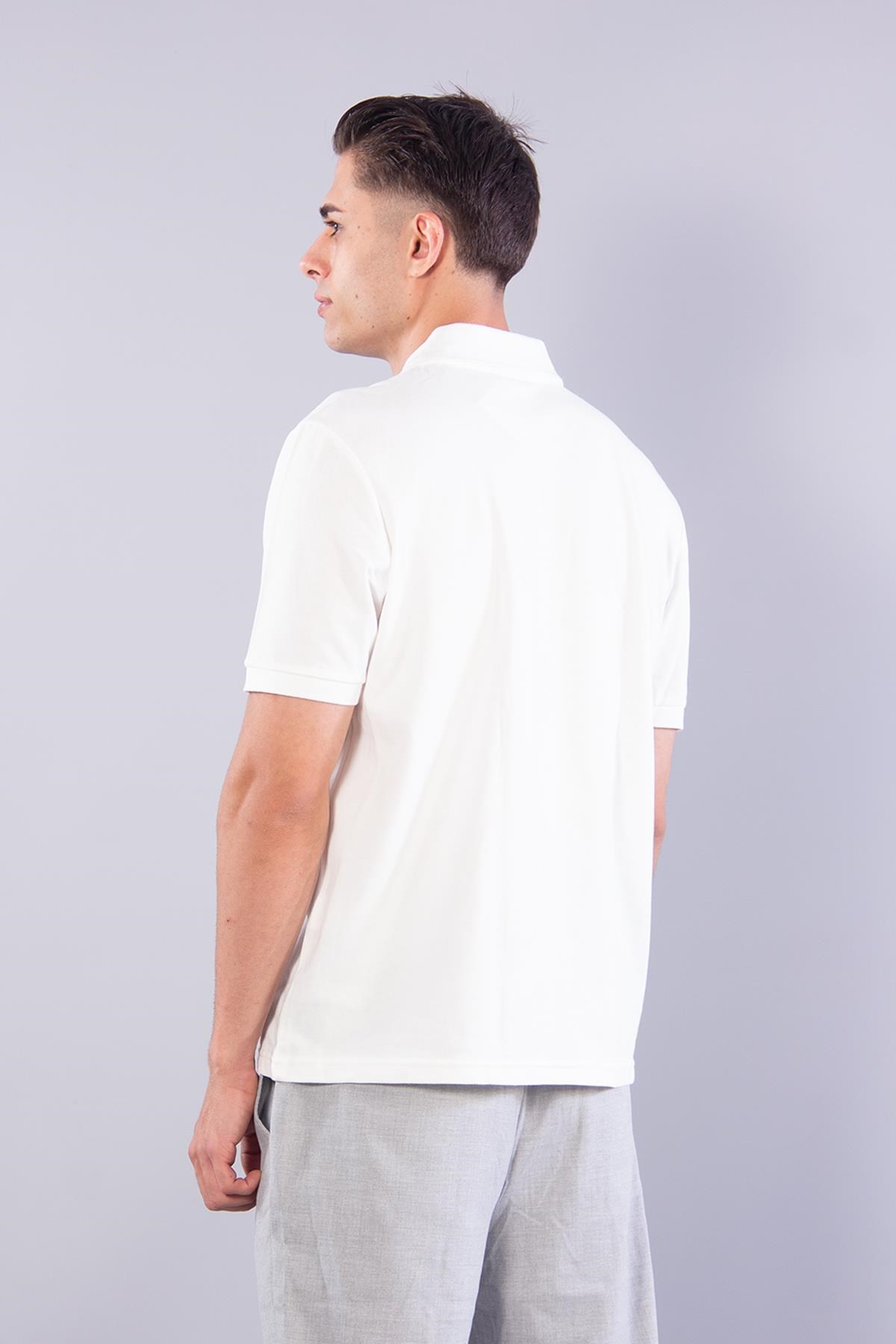 T-shirtmckanzie4069 Polo Yaka Fermuarlı Desenli Yaka T-shirtkadınerkek